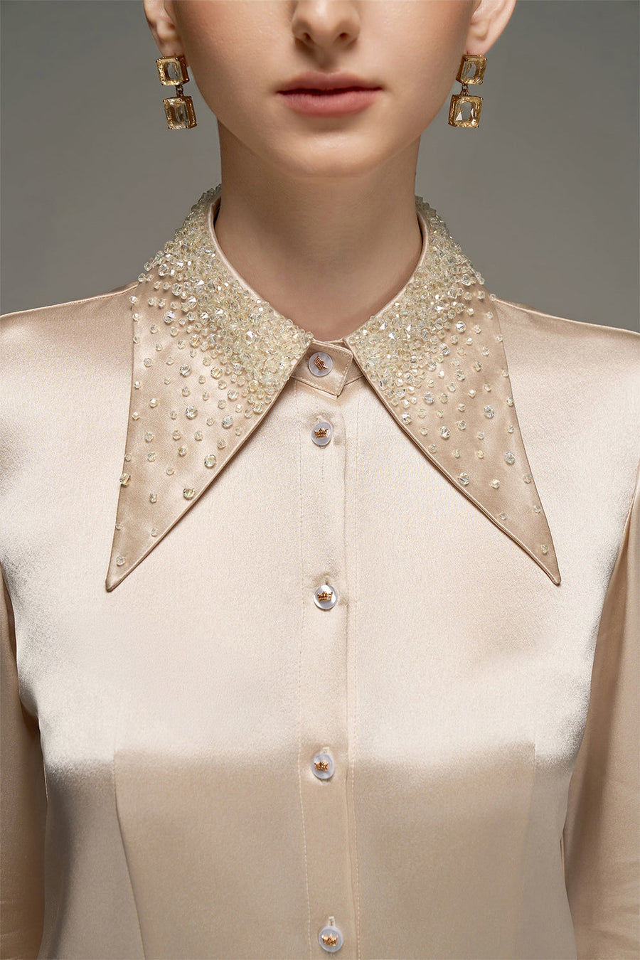 Raina Straight Rhinestone Shirt 9