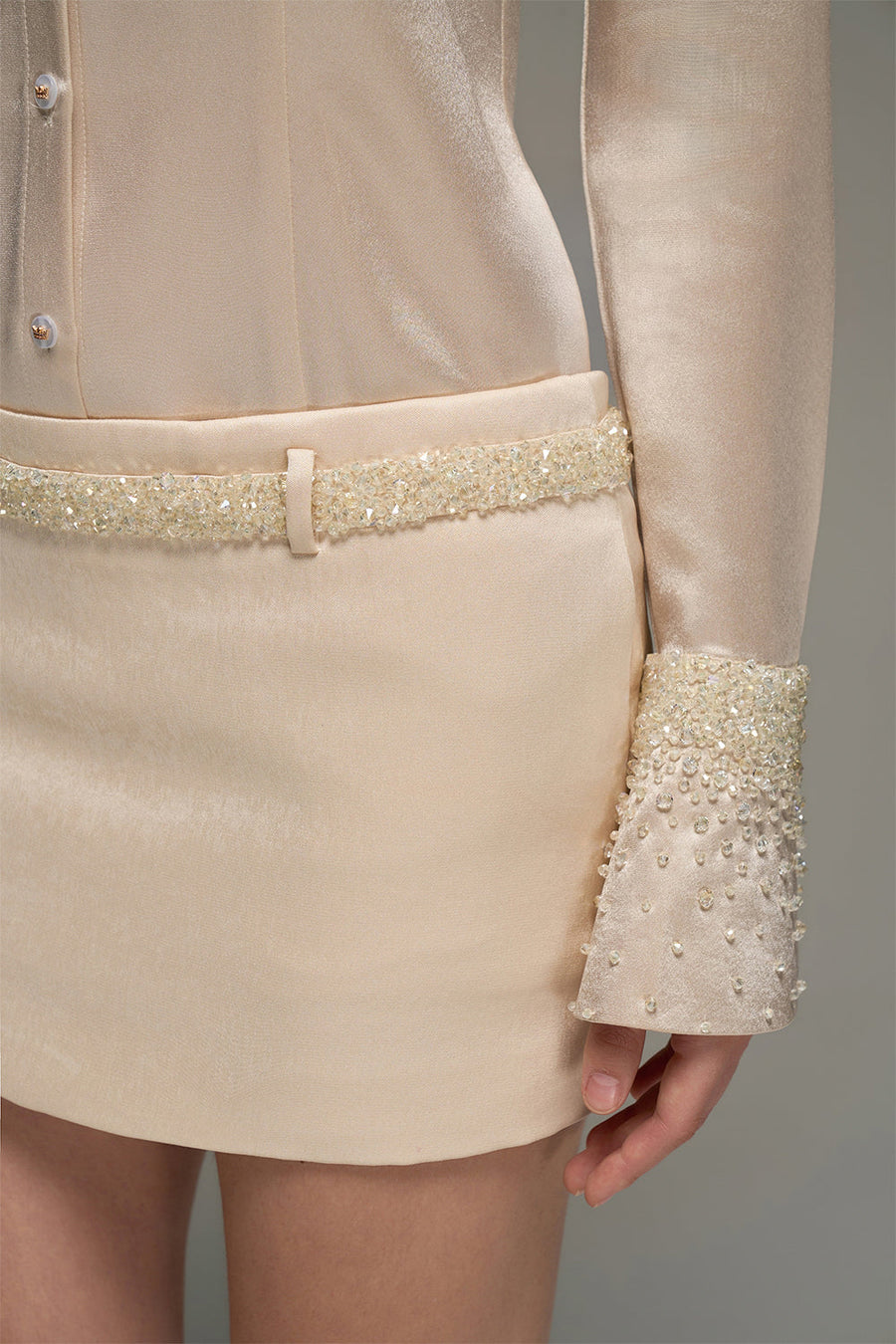 Raina Straight Rhinestone Shirt 10