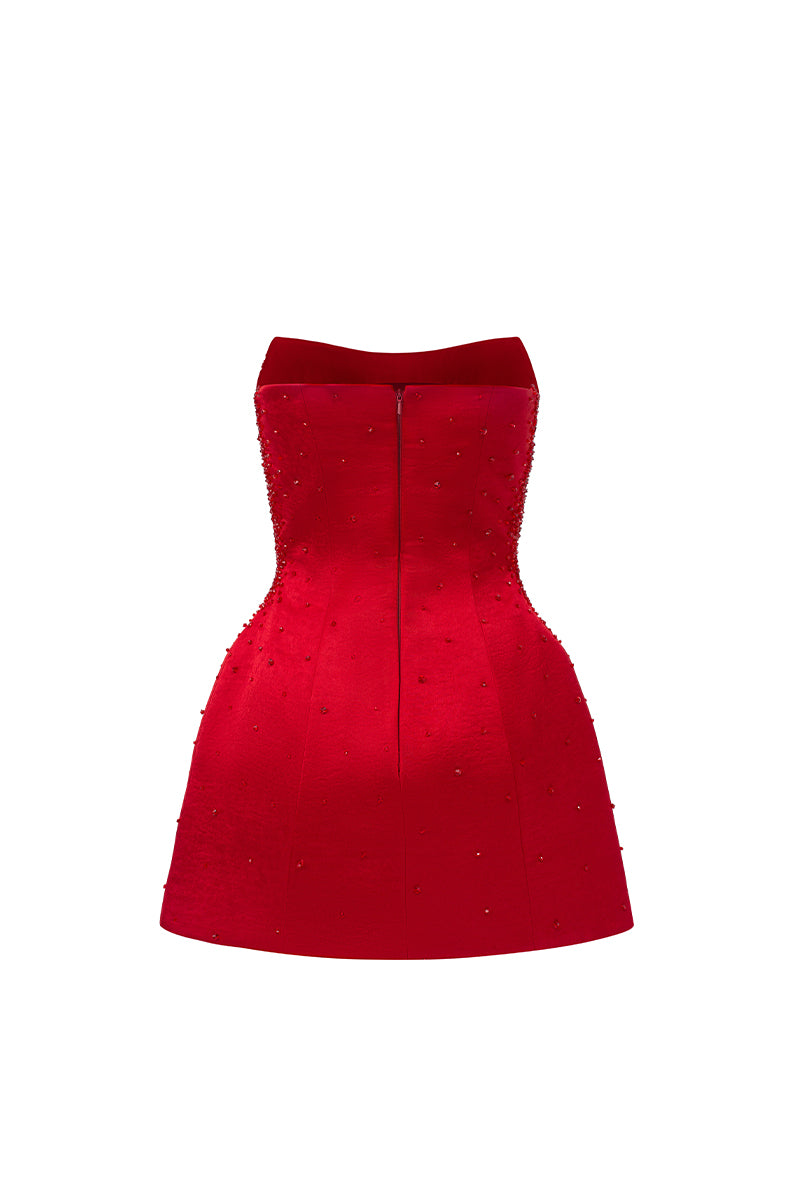 Cadence A-line Cape Sleeve Mini Dress 16