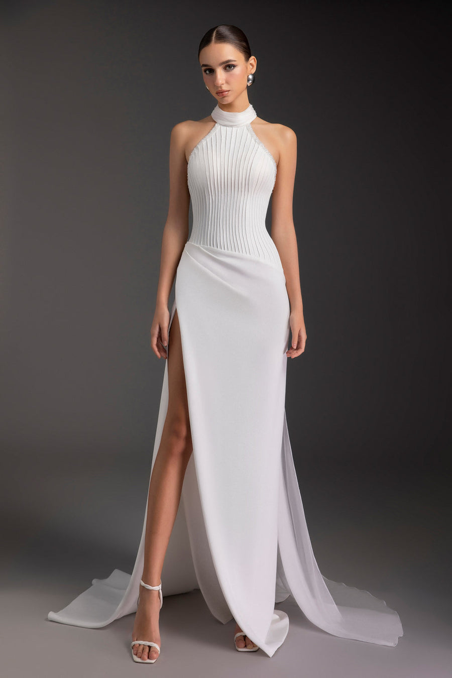 Remington Halter Neck Rhinestone Maxi Dress 3