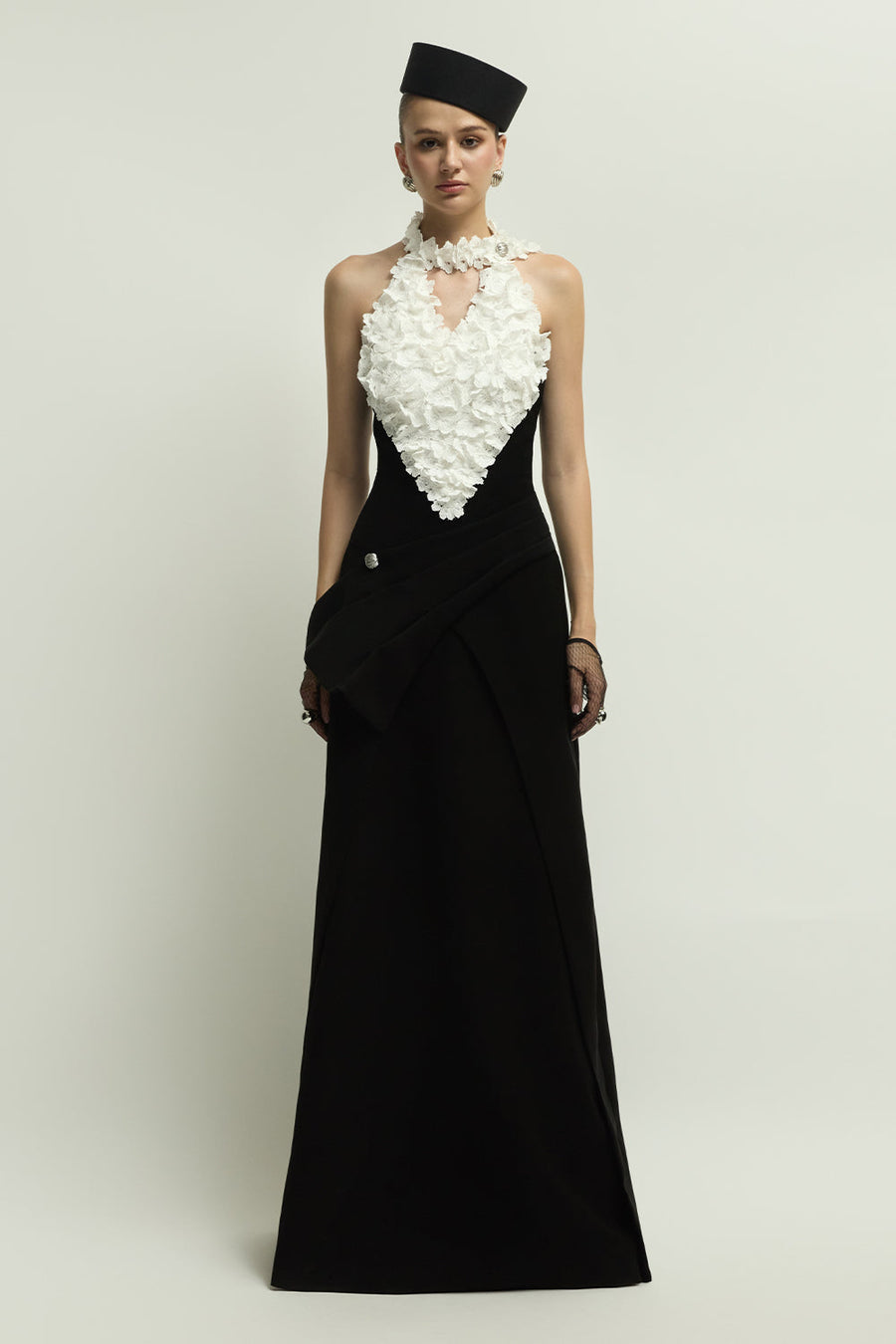 Rennes Halter Applique Maxi Dress 1