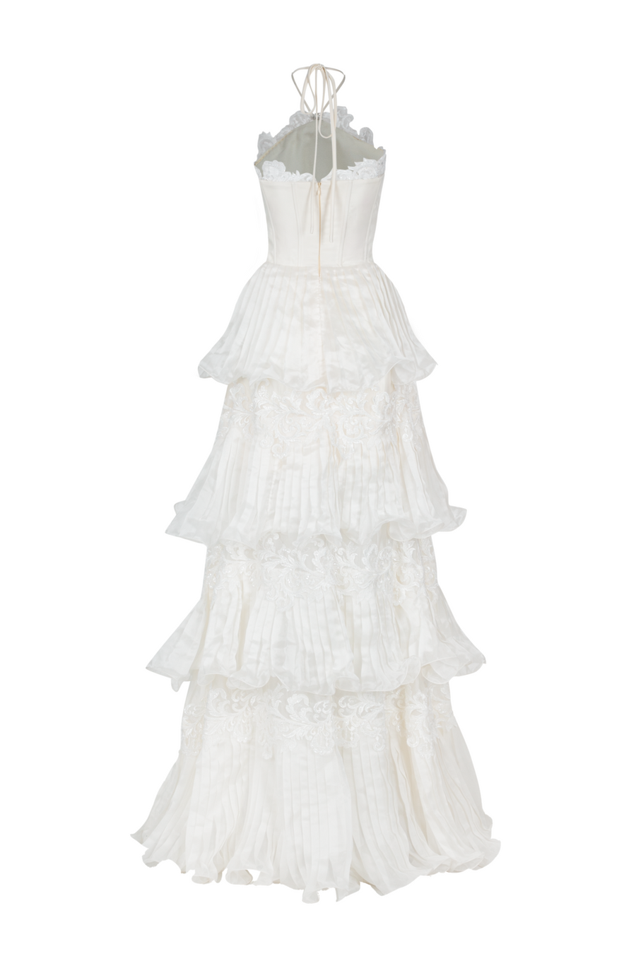 Reverie Halter Neck Pleated Maxi Dress 4