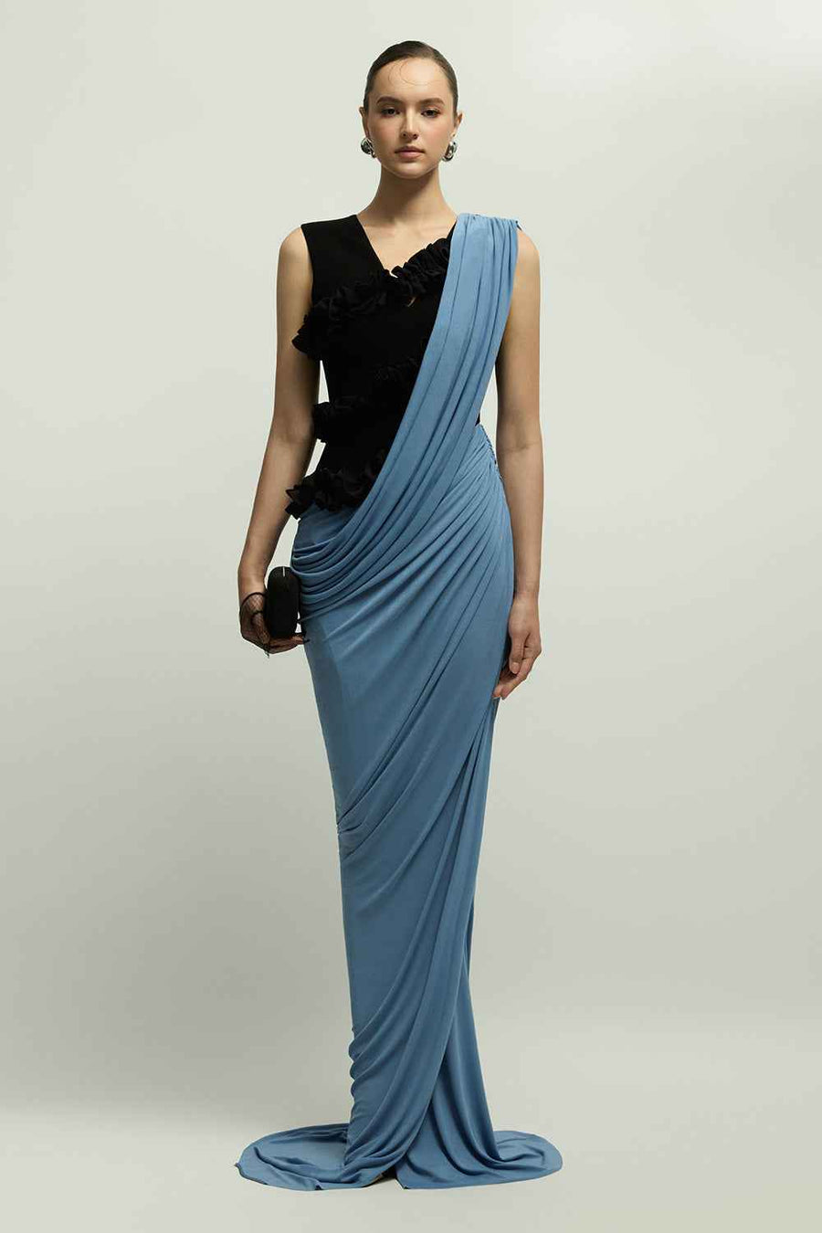 Rivoli Bodycon Draped Maxi Dress