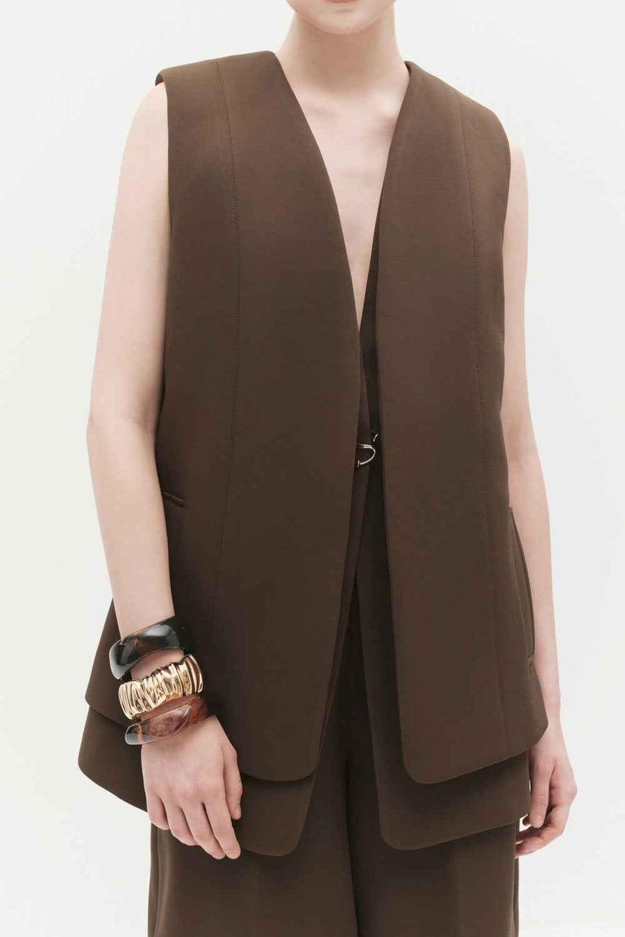 Rosalind V-Neck Twill Blazer