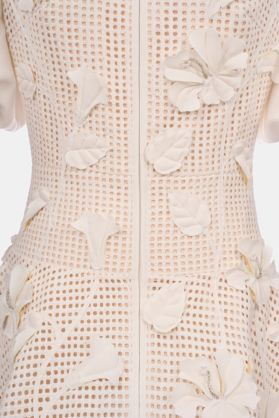 Caedia A-line Puffy Sleeved Mesh Lace Mini Dress 6
