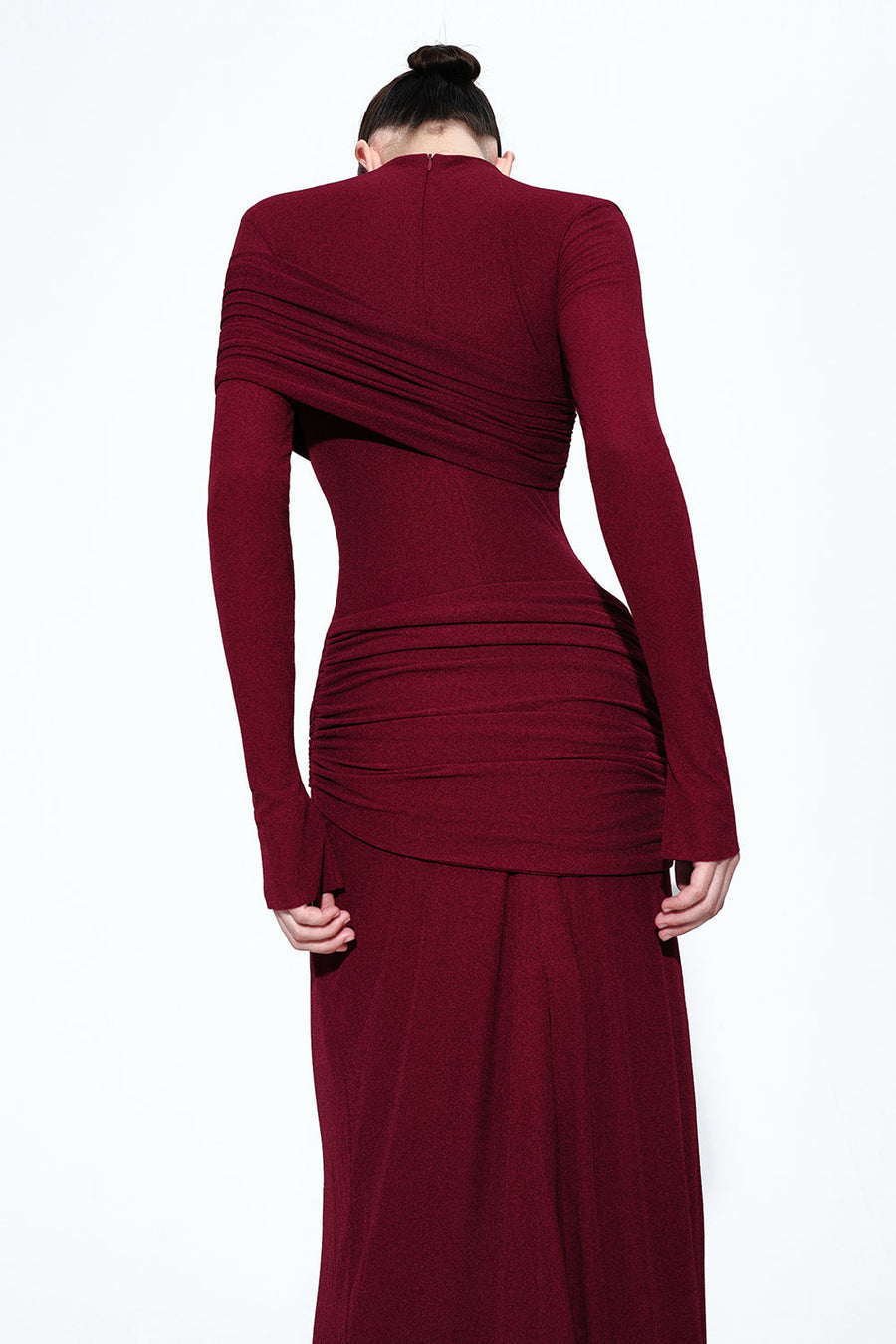 Sage Draped Maxi Dress 4