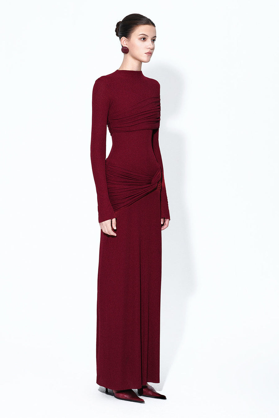Sage Draped Maxi Dress 2