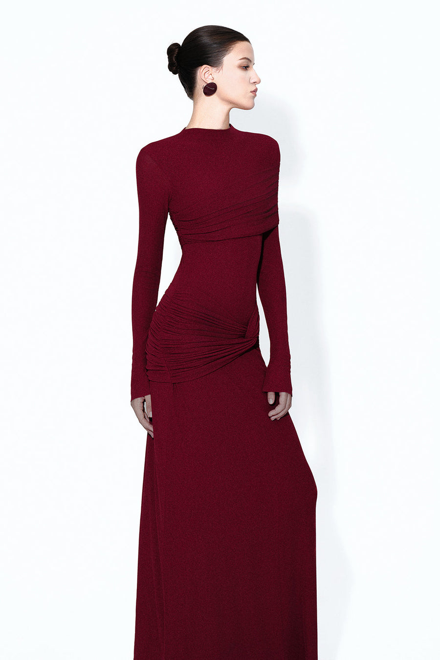 Sage Draped Maxi Dress 3
