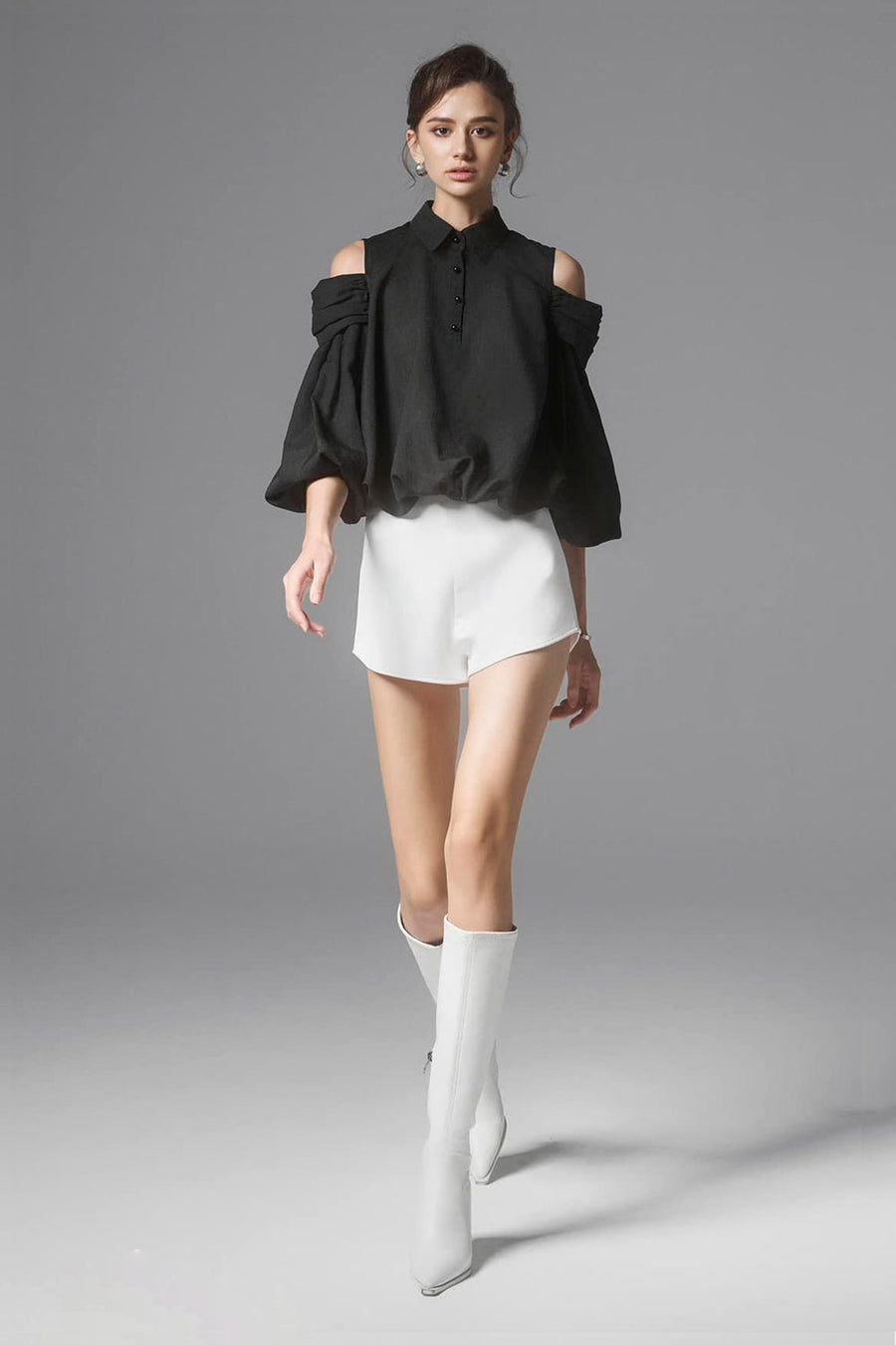 Valse Straight Basic Silk Blend Mini Shorts Shorts Arti Apparel