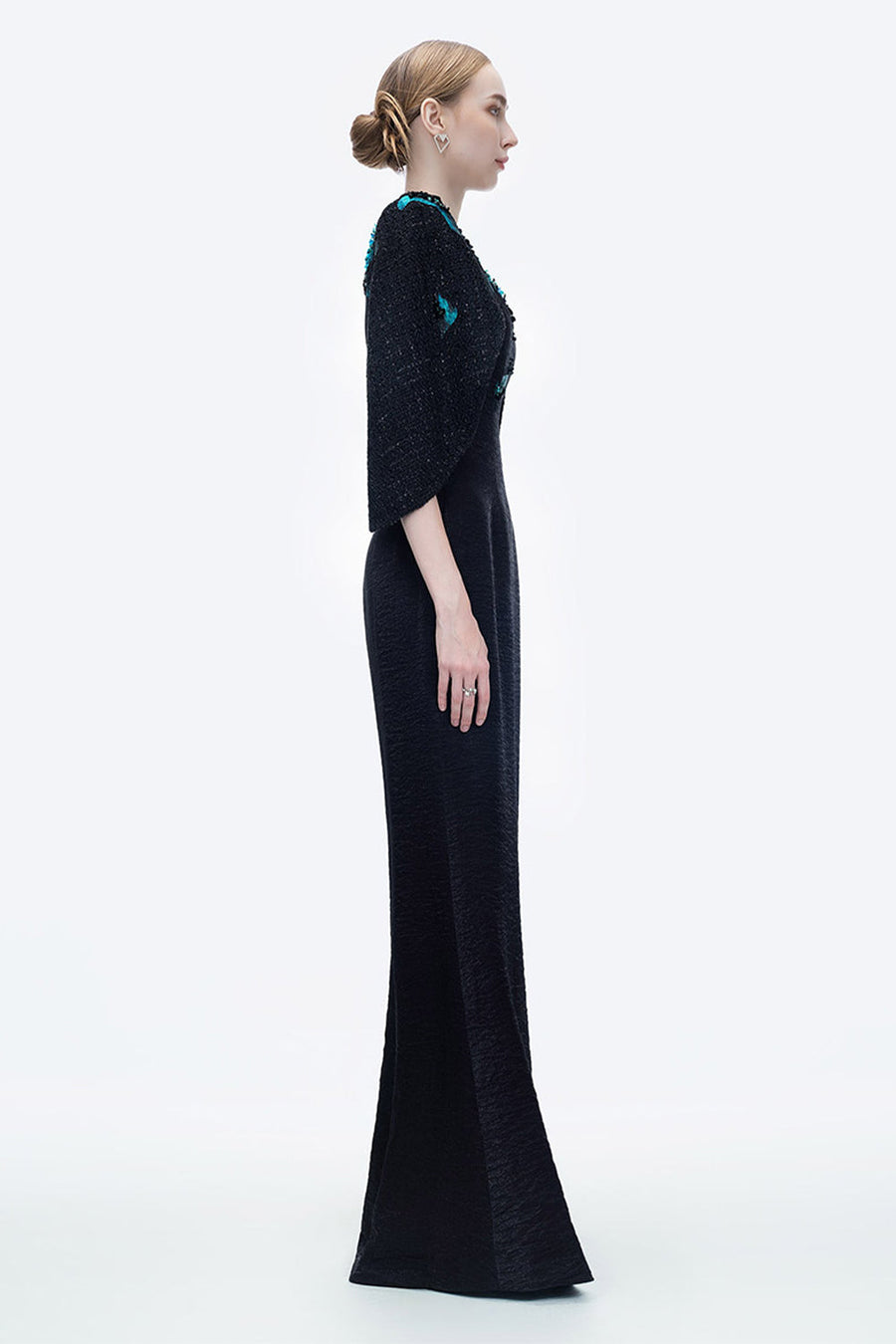 Radiant Night Flame Trumpet Cut-Out Taffeta Floor Length Dress 5