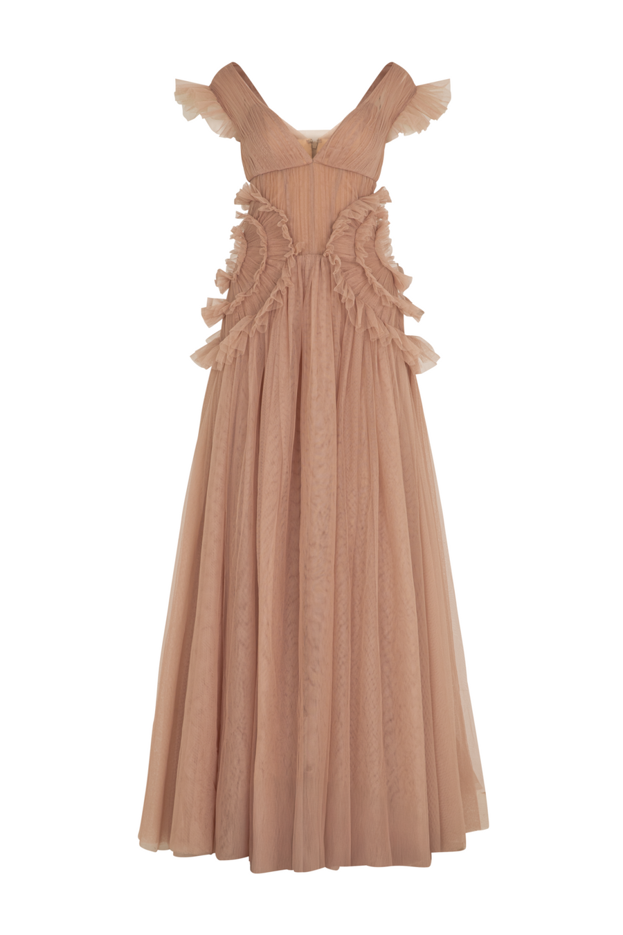 Saphara V-Neck Ruffle Maxi Dress 1