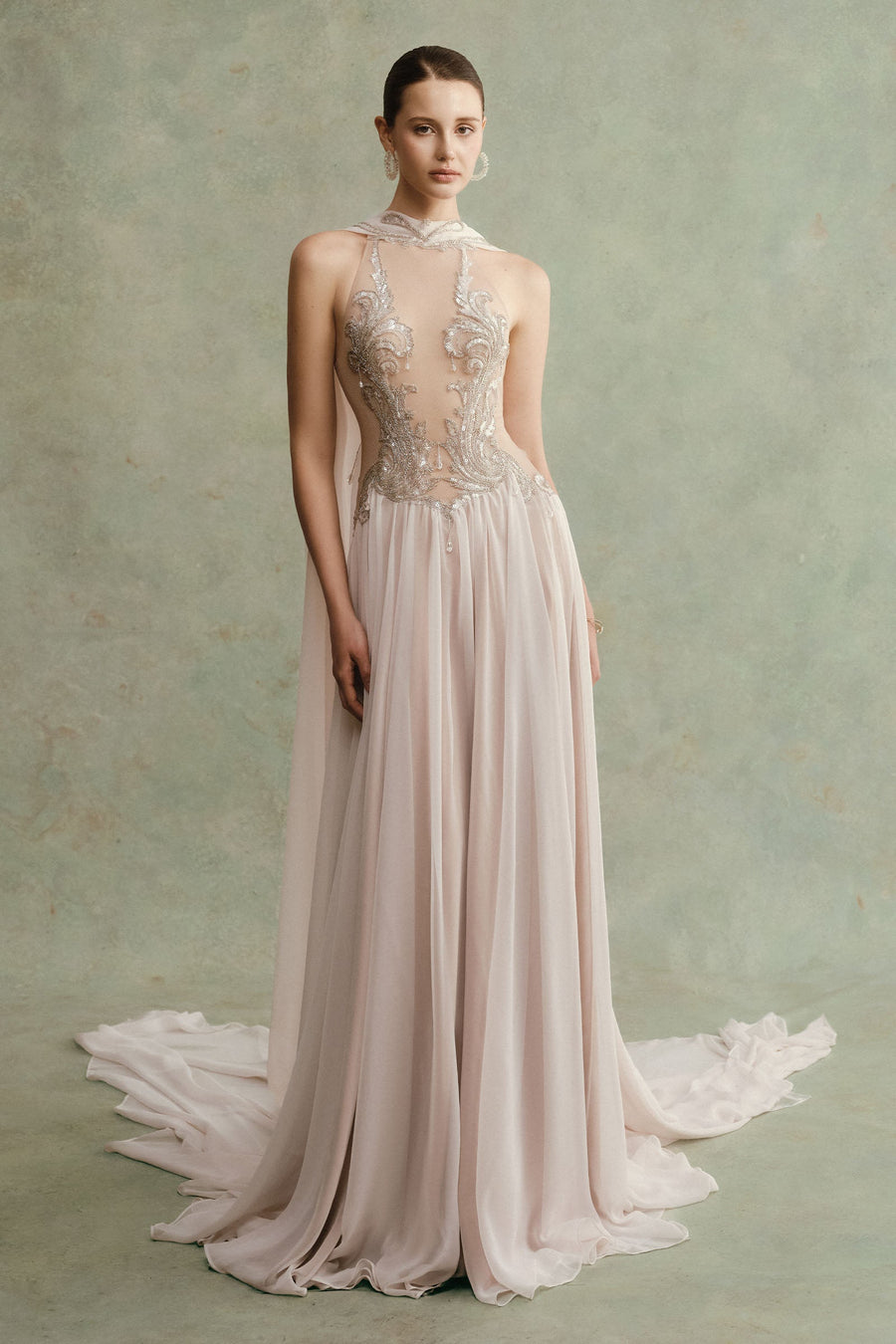 Sarelda Choker Neck Maxi Dress 1