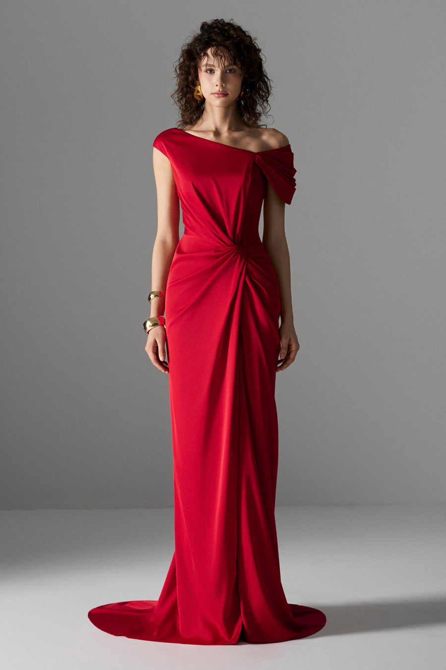 Scarlet Draped Maxi Dress 4