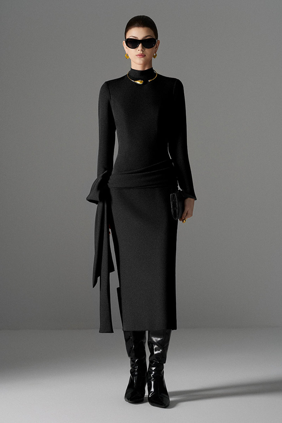 Scarletta High Neck Midi Dress 2