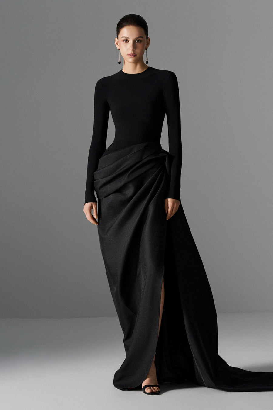 Serpentine Draped Maxi Dress 4