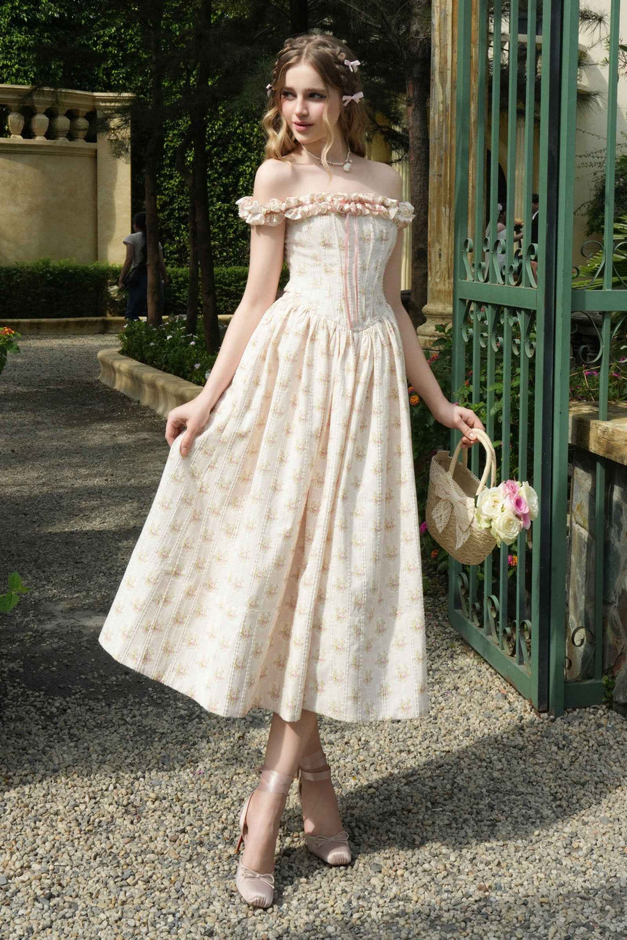 Sharmaine Off-Shoulder Midi Dress