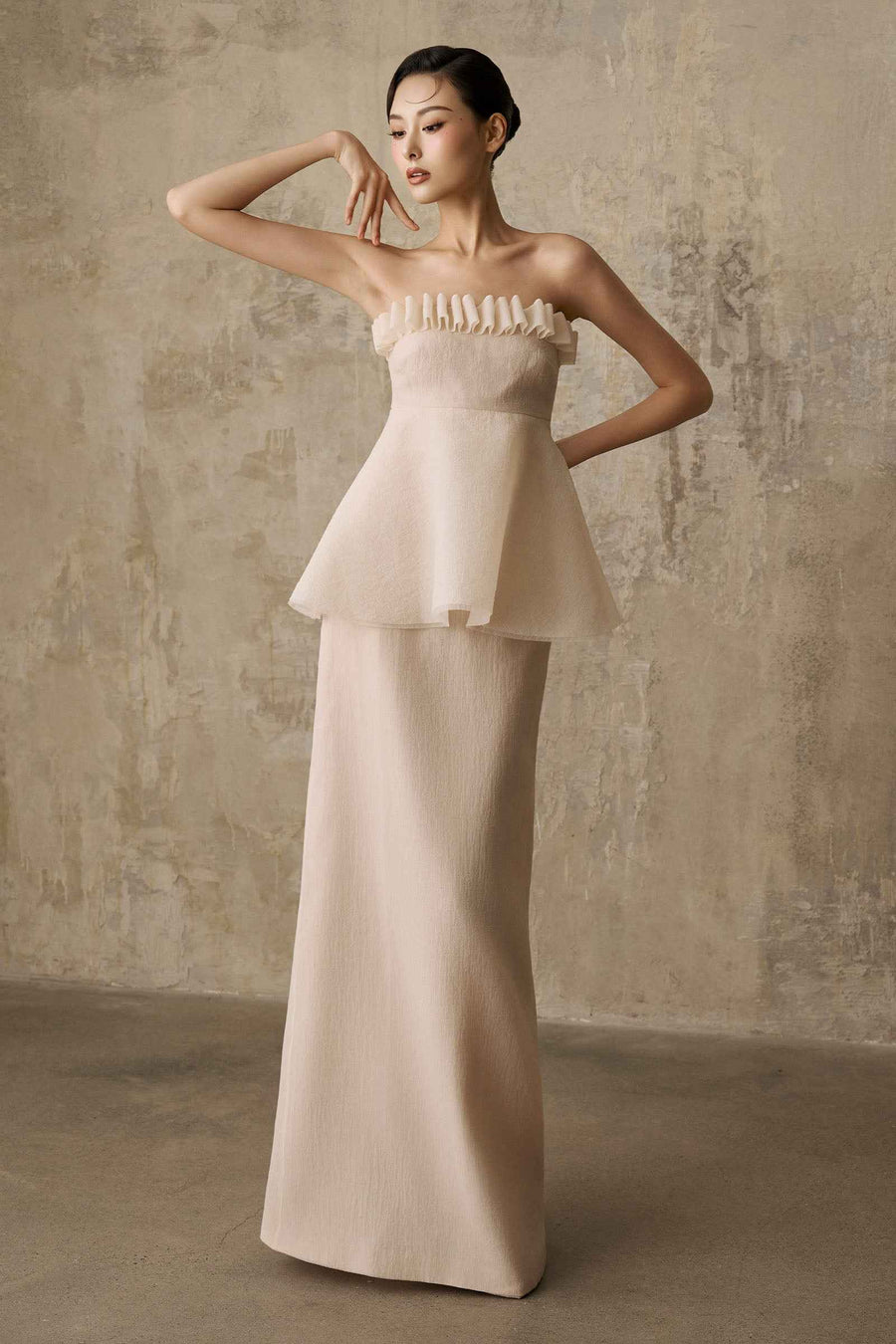 Shirin Peplum Maxi Dress