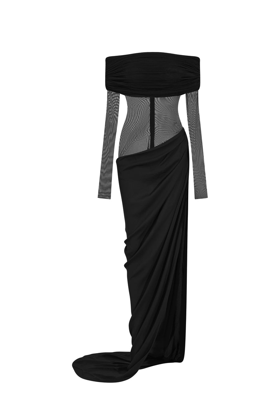 Siren Off-Shoulder Draped Maxi Dress 1