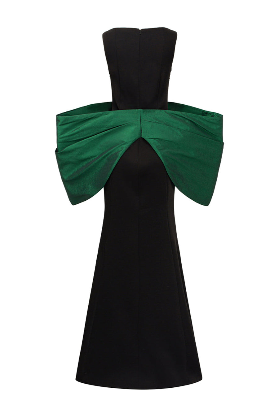 Aurelia Trumpet Bow Crepe Floor Length Dress 7