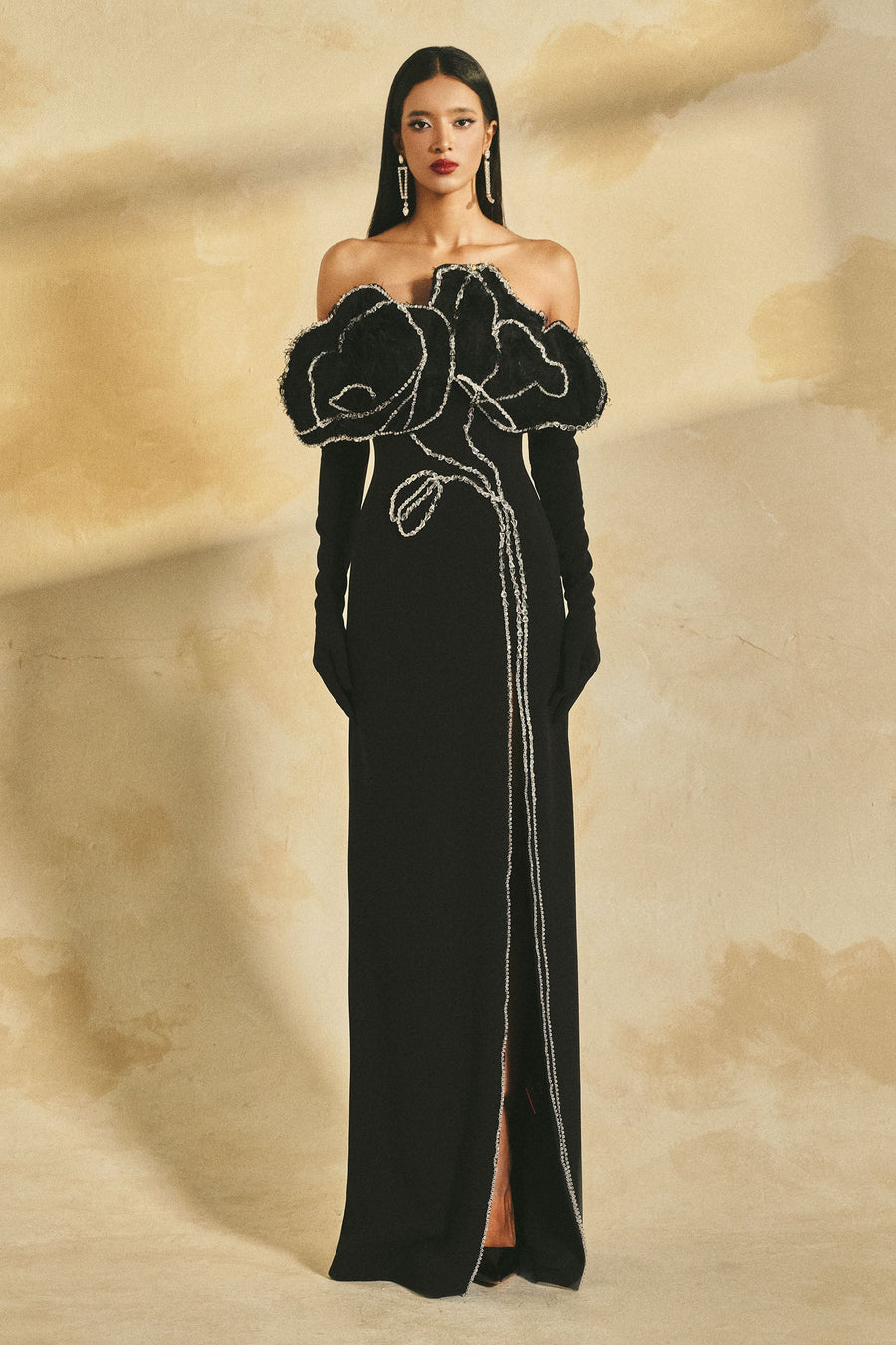 Sol Asymmetric Neck Maxi Dress 2