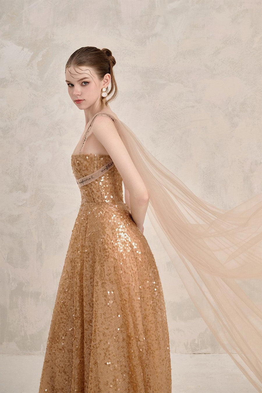 Solasta A-line Sleeveless Sequin Floor Length Dress Gown Dress LINH PHUNG