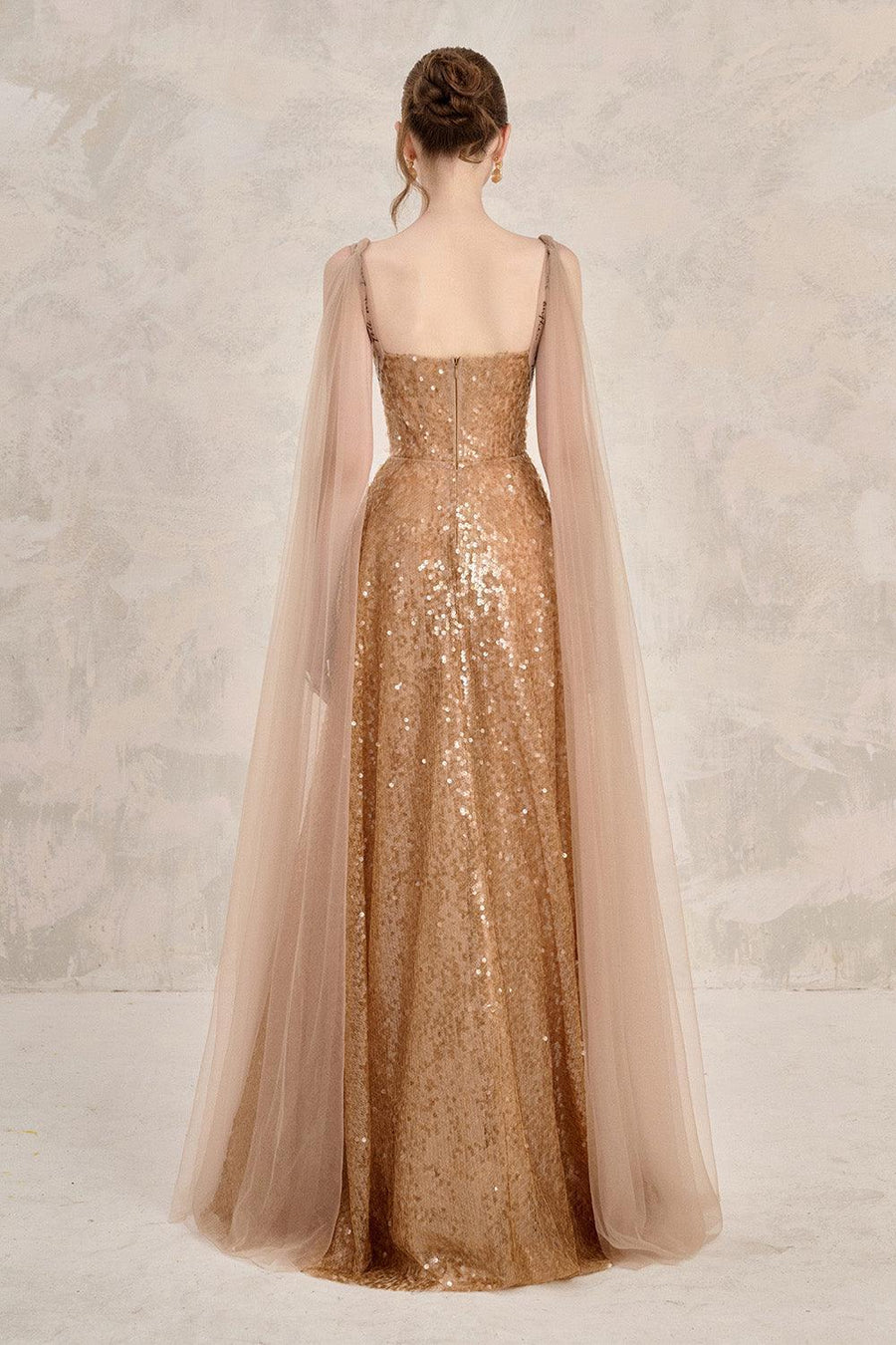 Solasta A-line Sleeveless Sequin Floor Length Dress Gown Dress LINH PHUNG