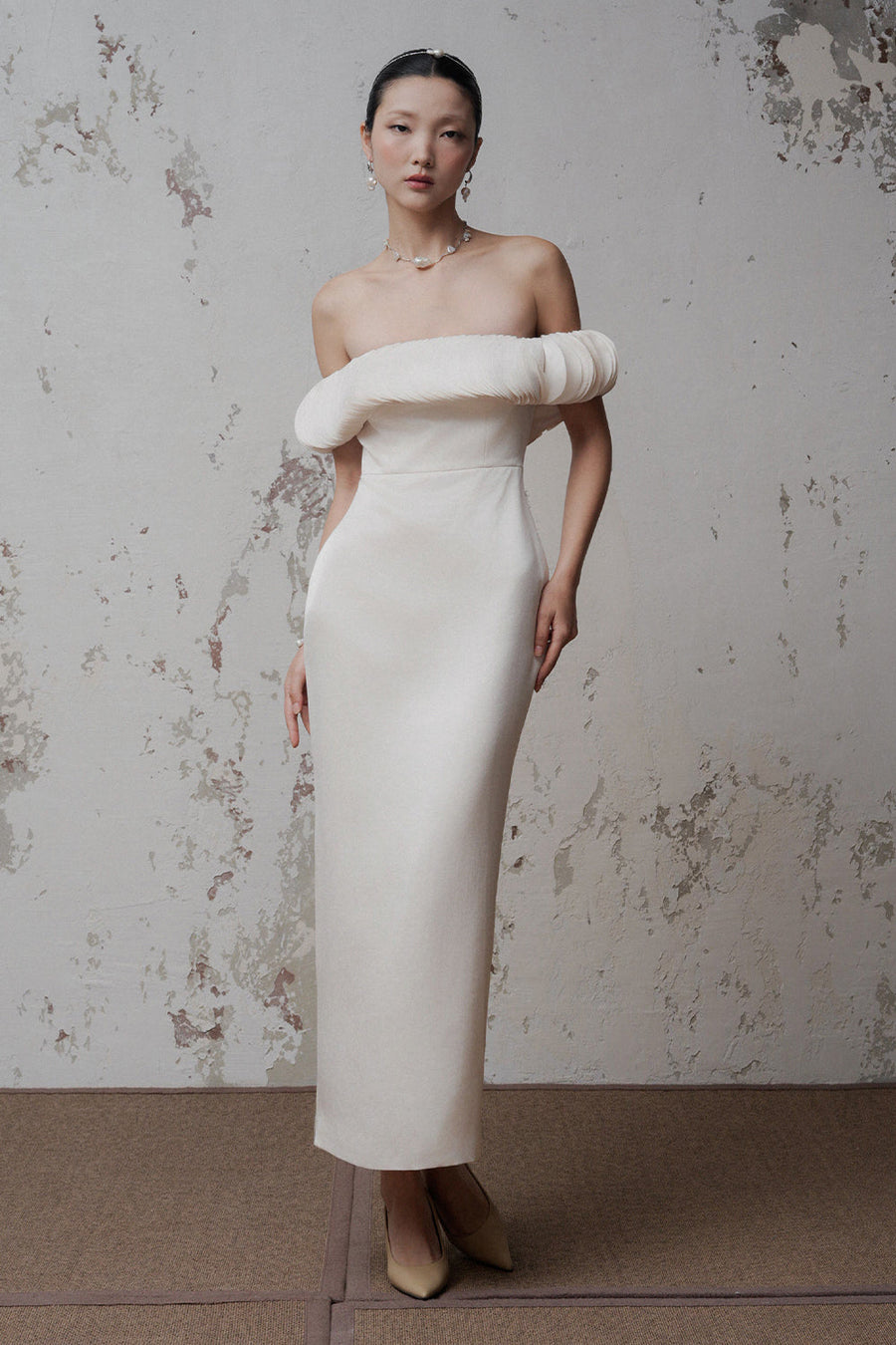 Sora Off-Shoulder Midi Dress 1