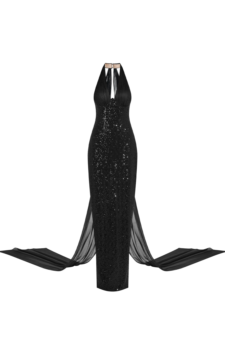 Starlight Halter Neck Sequin Maxi Dress 1