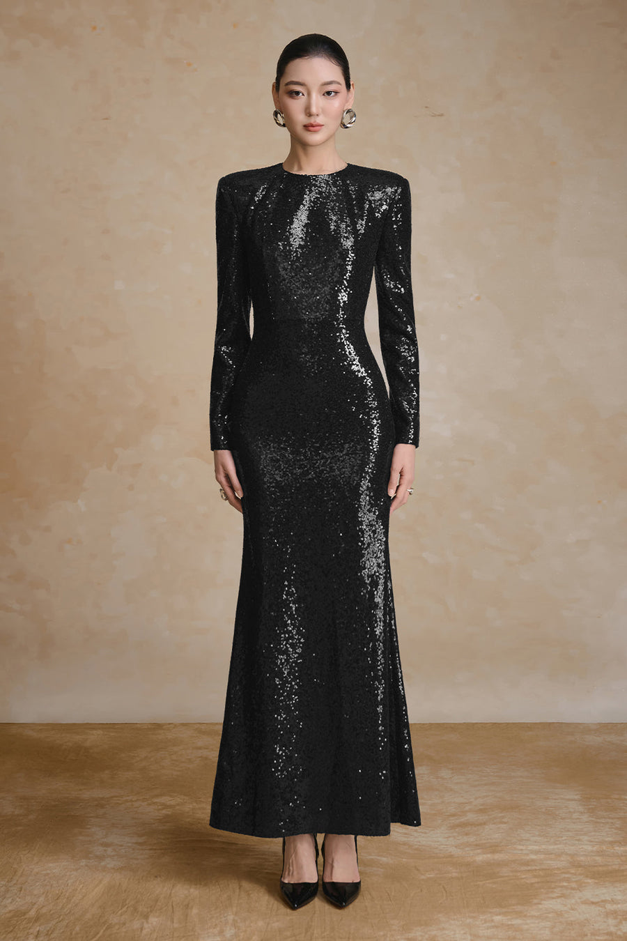 Titan Sheath Sequin Maxi Dress 7