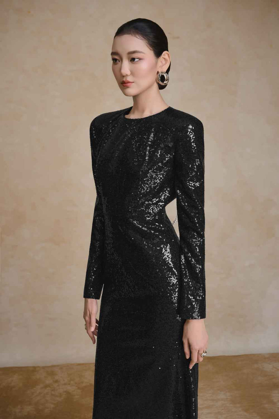 Titan Sheath Sequin Maxi Dress