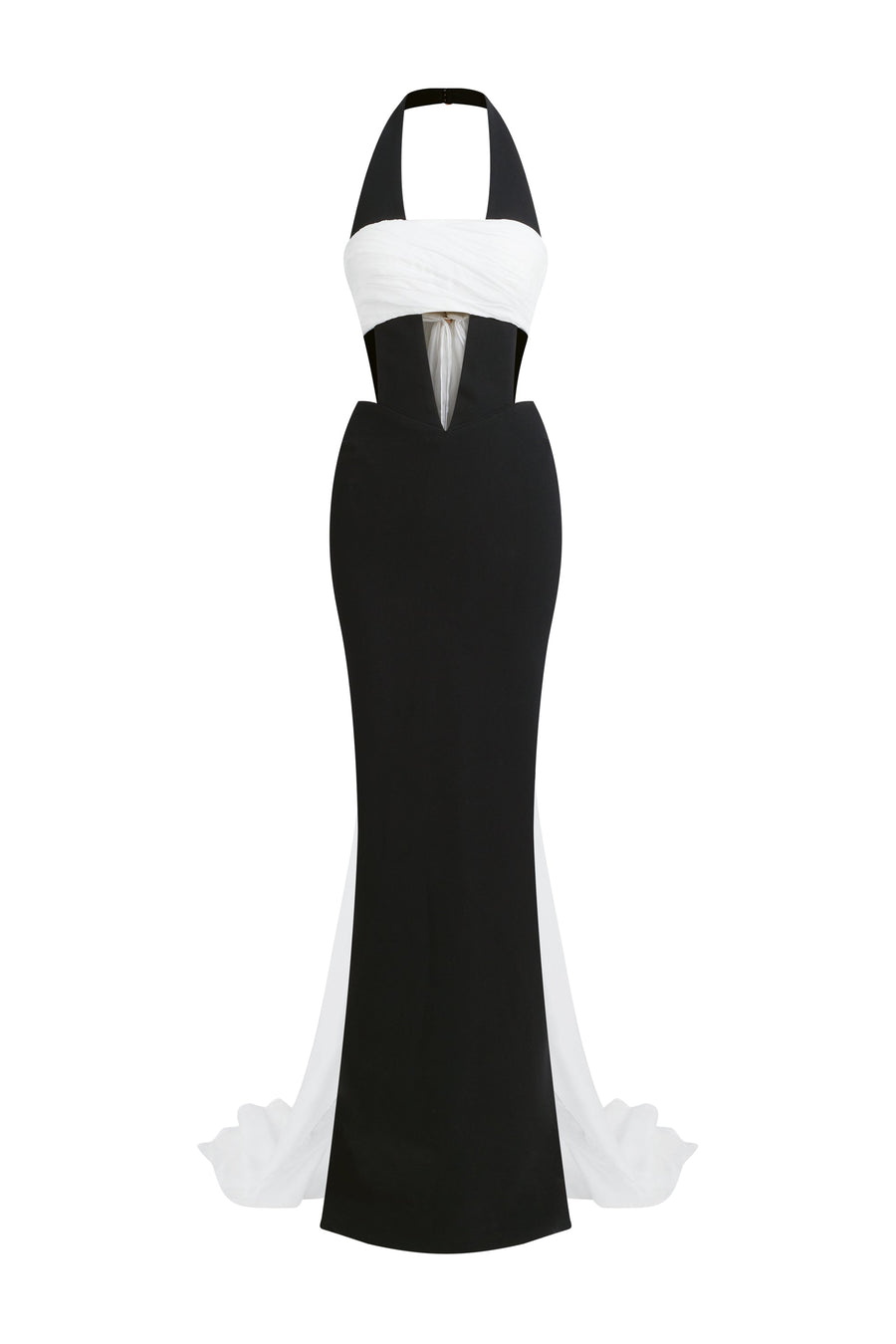 Twilight Halter Neck Draped Maxi Dress 1