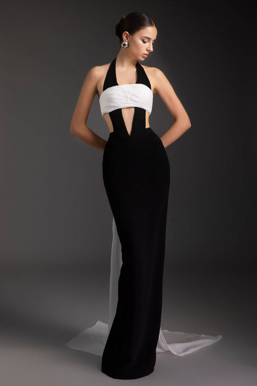 Twilight Halter Neck Draped Maxi Dress 5