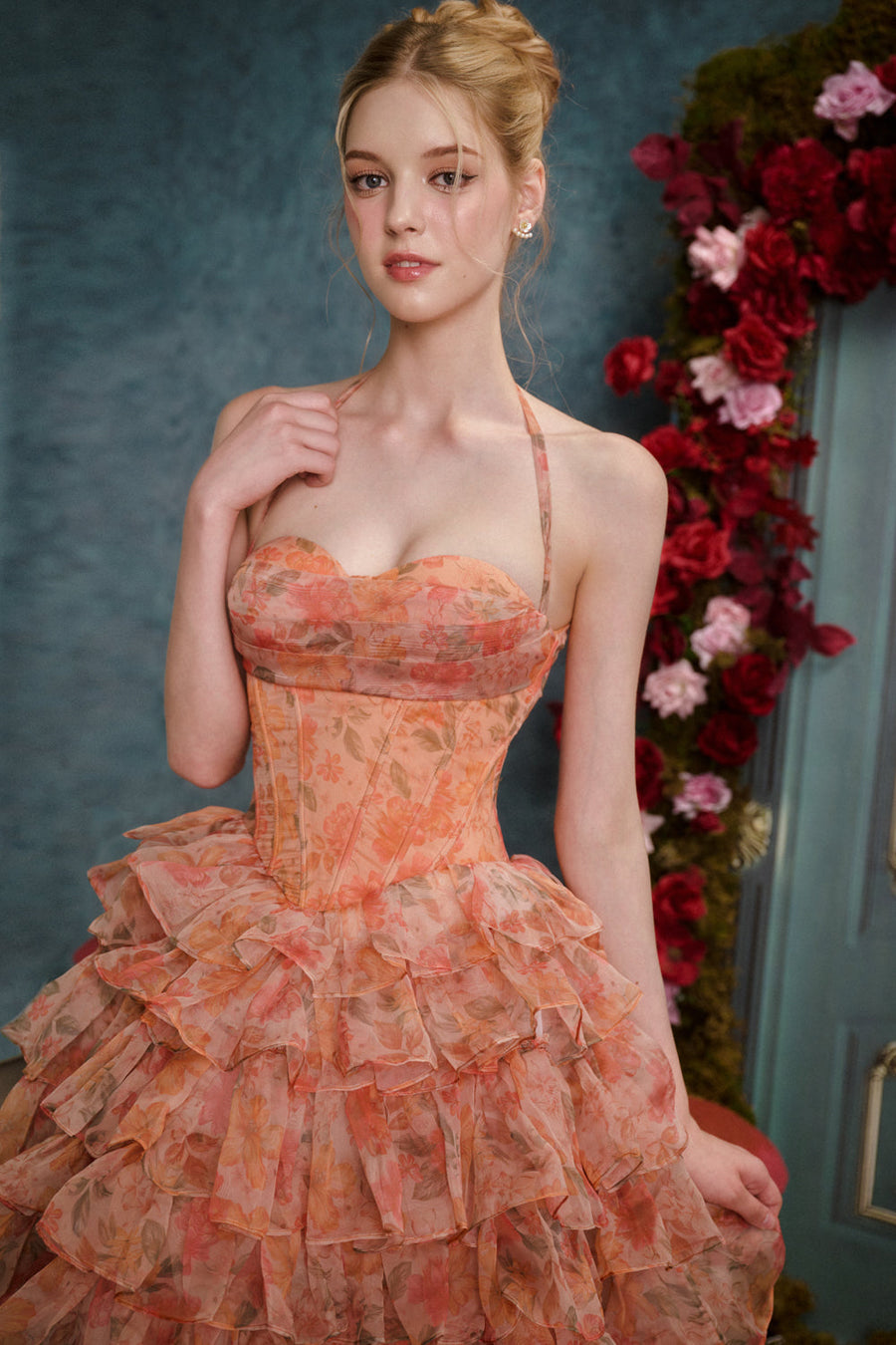 Mad at Disney Ball Gown Ruffle Layer Organza Maxi Dress 2