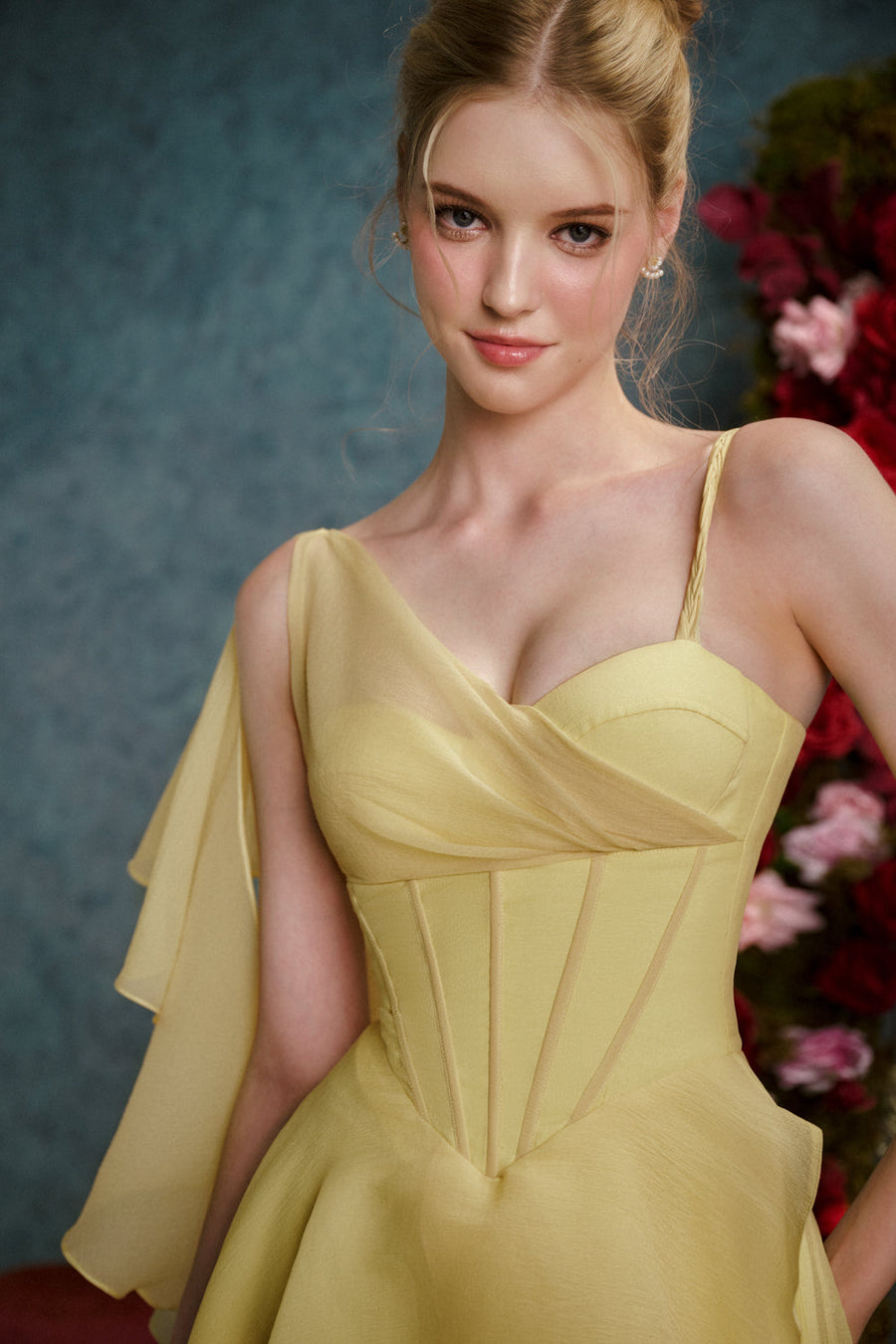 Happiness is a Butterfly Asymmetric Ruffled Organza High-low Dress 2