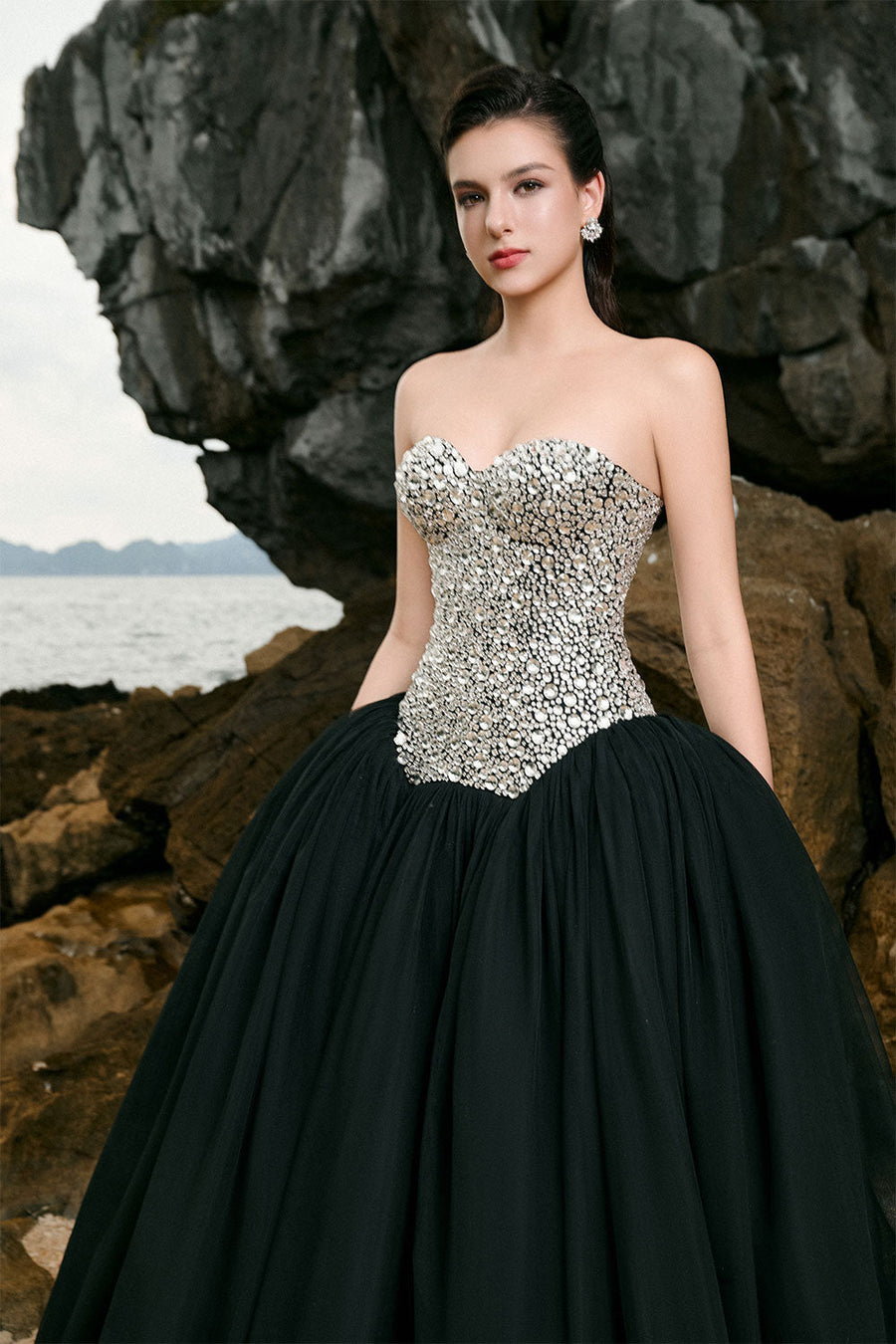 Lilah Ball Gown Gathered Taffeta Floor Length Dress 2