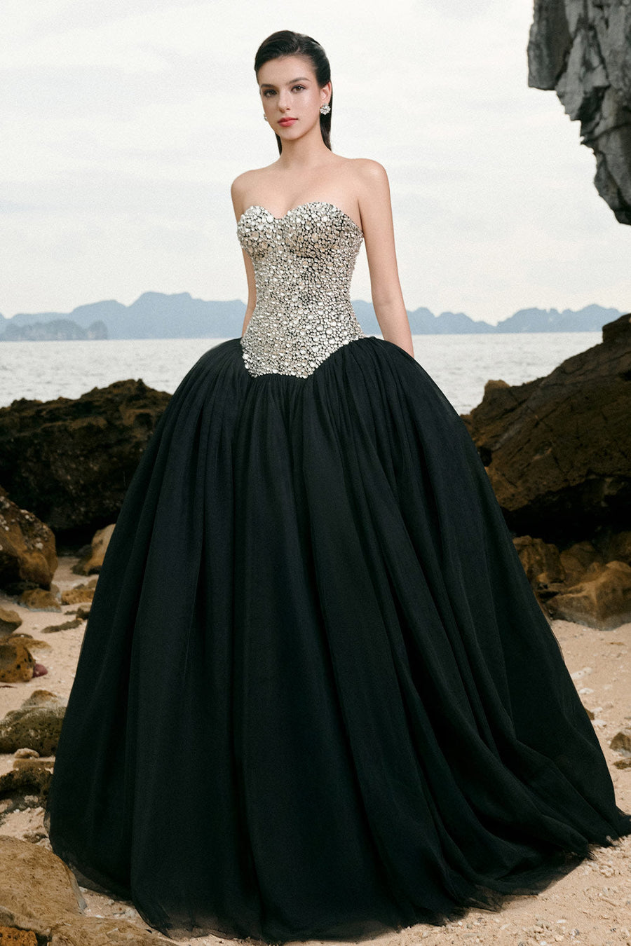 Lilah Ball Gown Gathered Taffeta Floor Length Dress 7