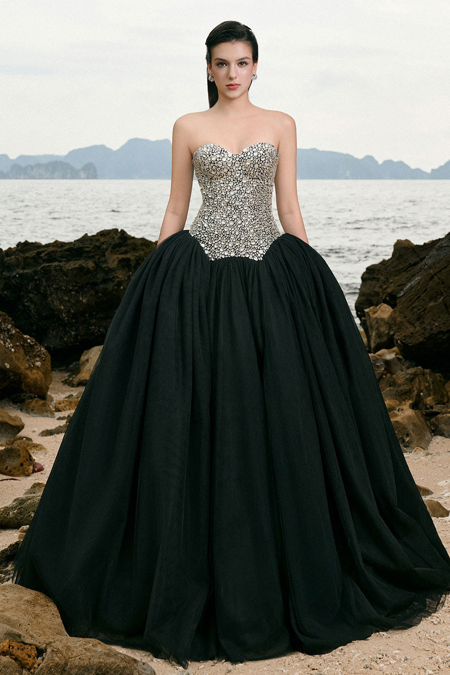 Lilah Ball Gown Gathered Taffeta Floor Length Dress 1