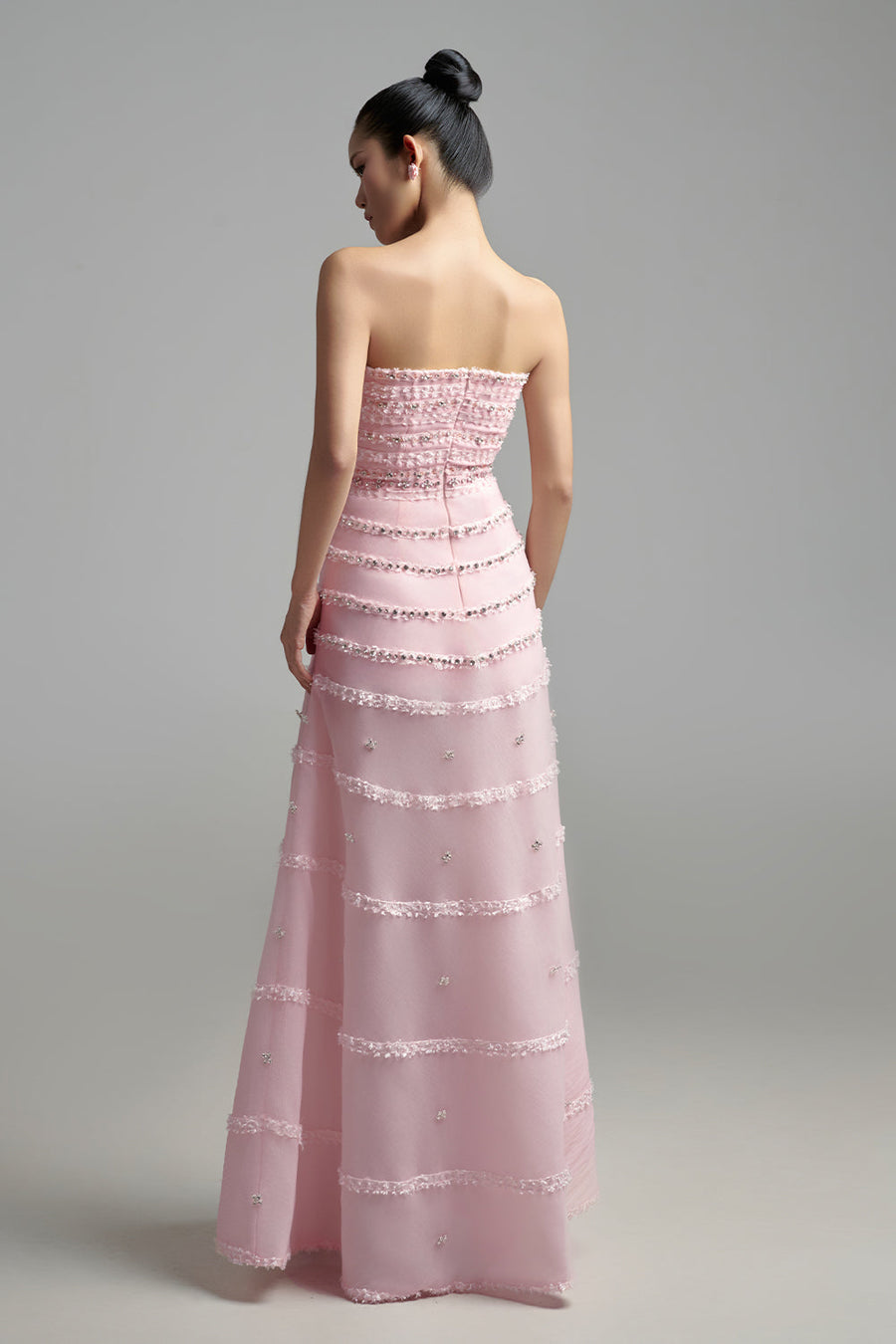 Legacy A-line Ruffle Trim Polyester Maxi Dress 5