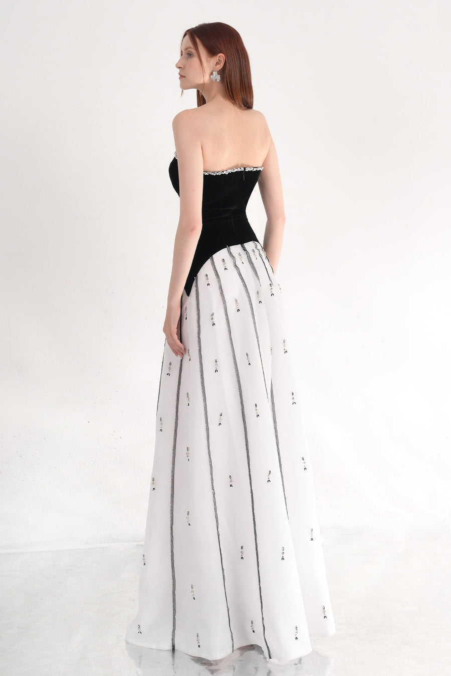 April A-line Semi-Heart Neck Polyester Maxi Dress 6