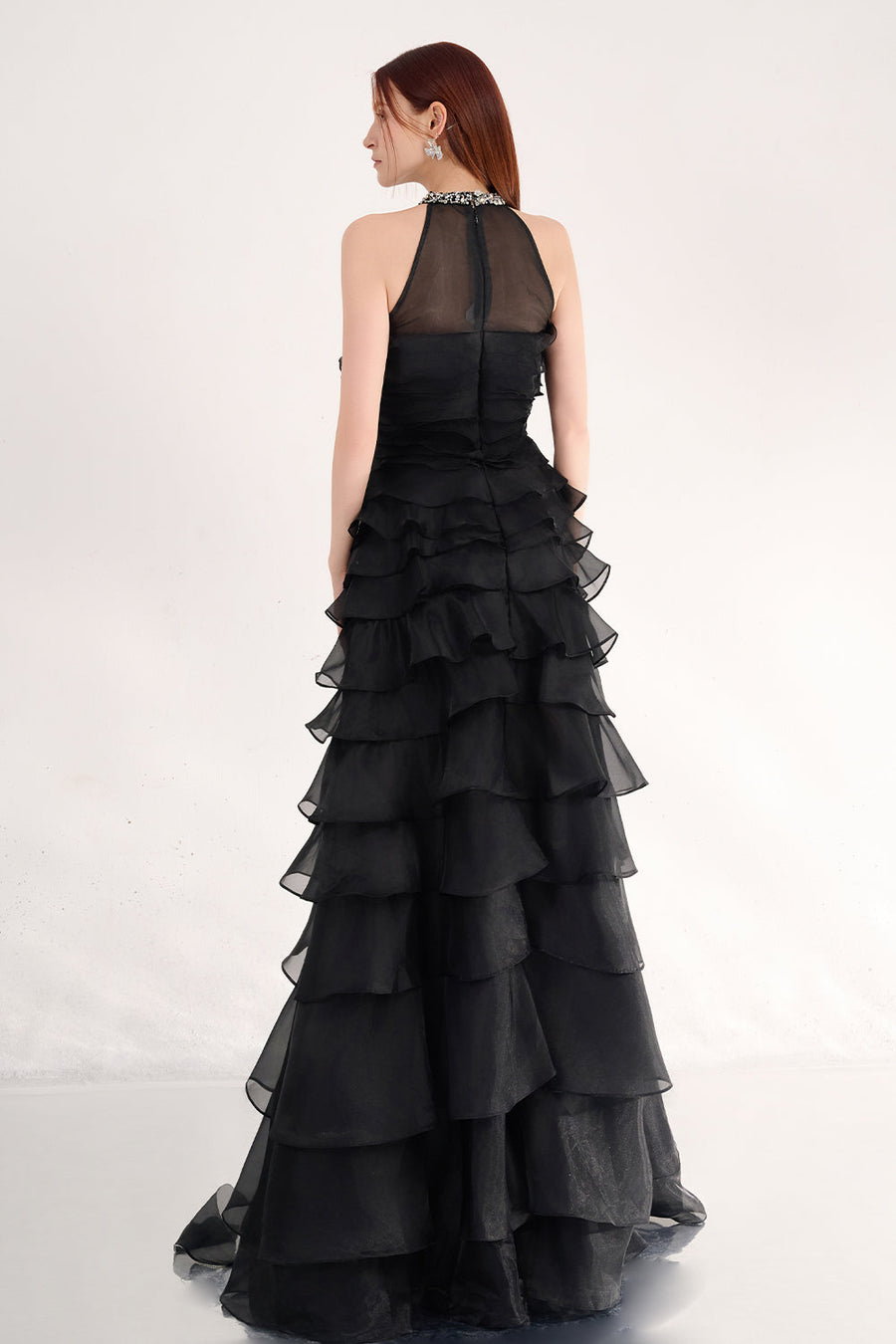 Hadley A-line Ruffle Layer Organza Maxi Dress 5
