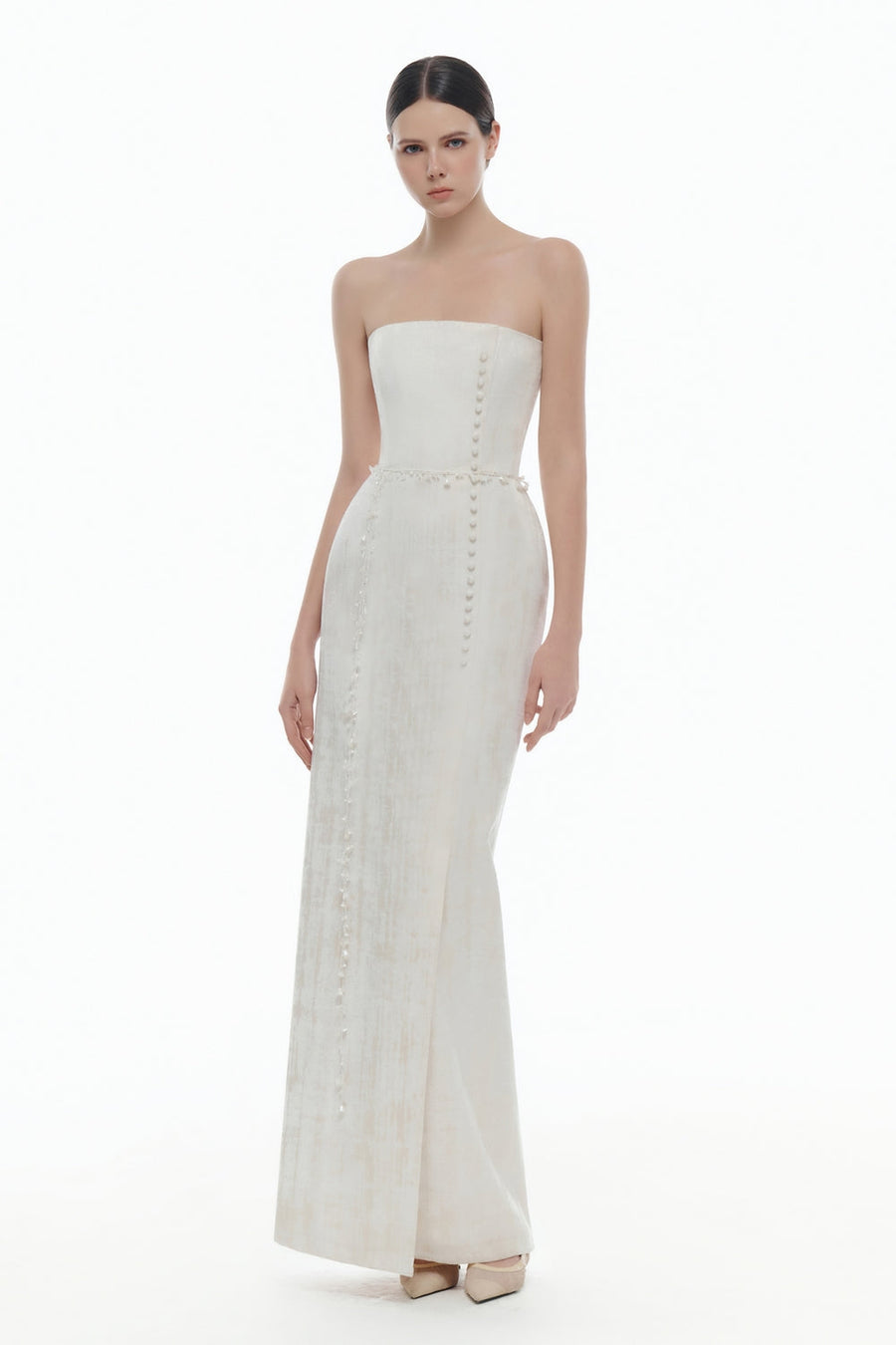 Violetta Sheath Button Maxi Dress 6