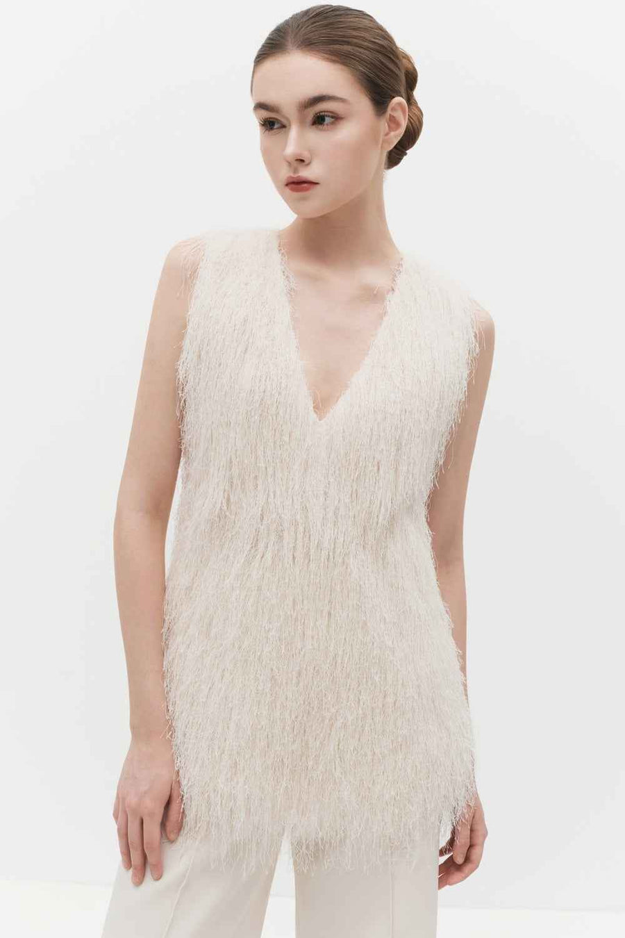 Vivian V-Neck Fringe Top