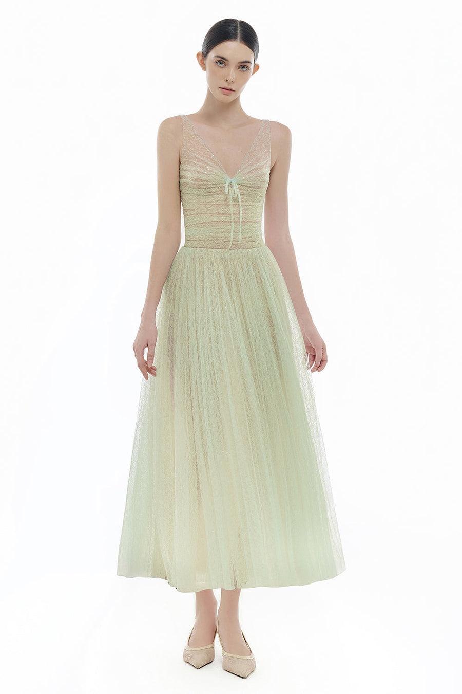 Vivienne V-Neck Sequin Midi Dress 5