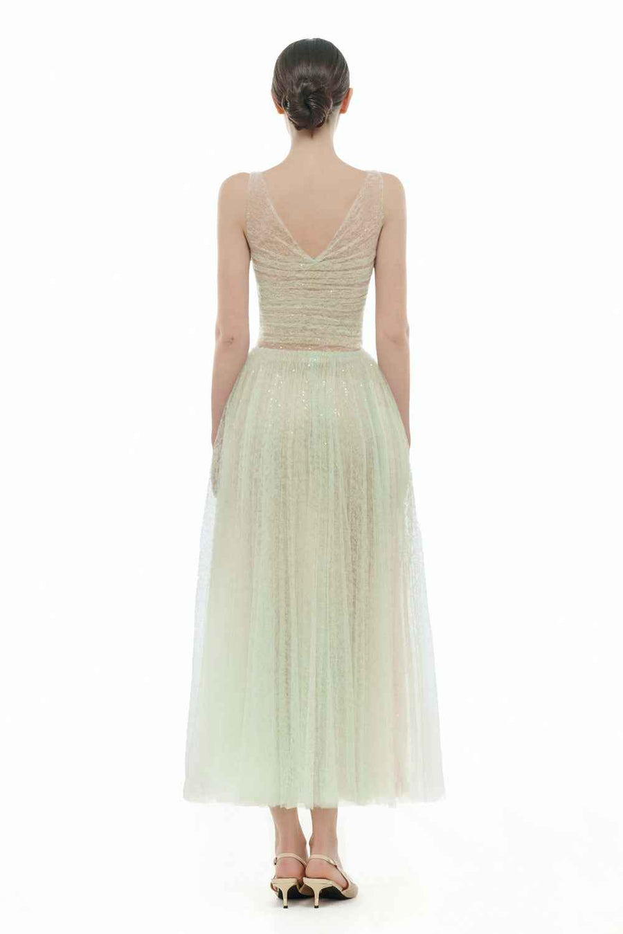 Vivienne V-Neck Sequin Midi Dress