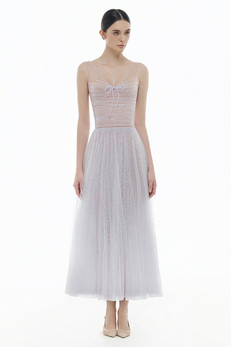 Vivienne V-Neck Sequin Midi Dress 12