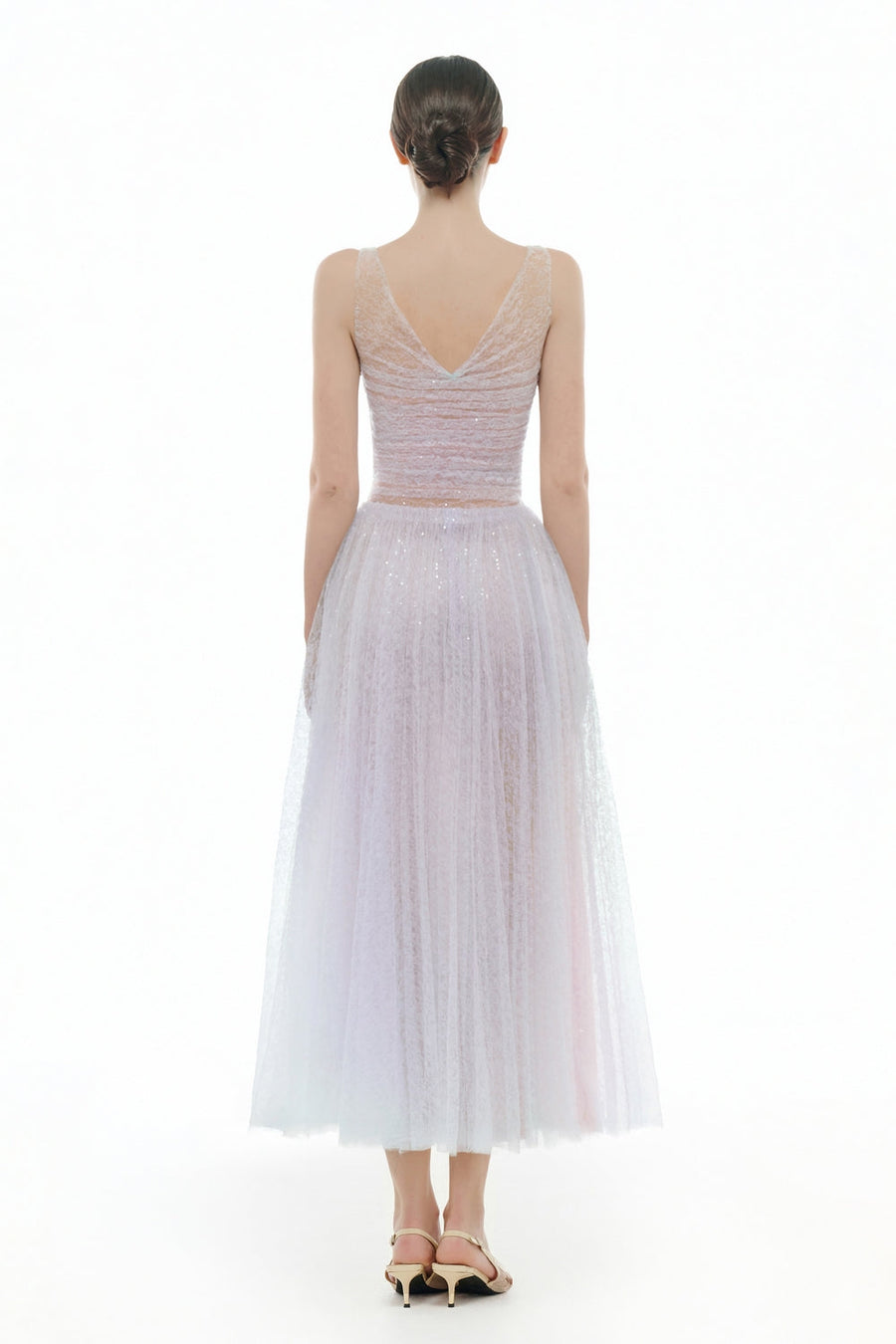 Vivienne V-Neck Sequin Midi Dress 10