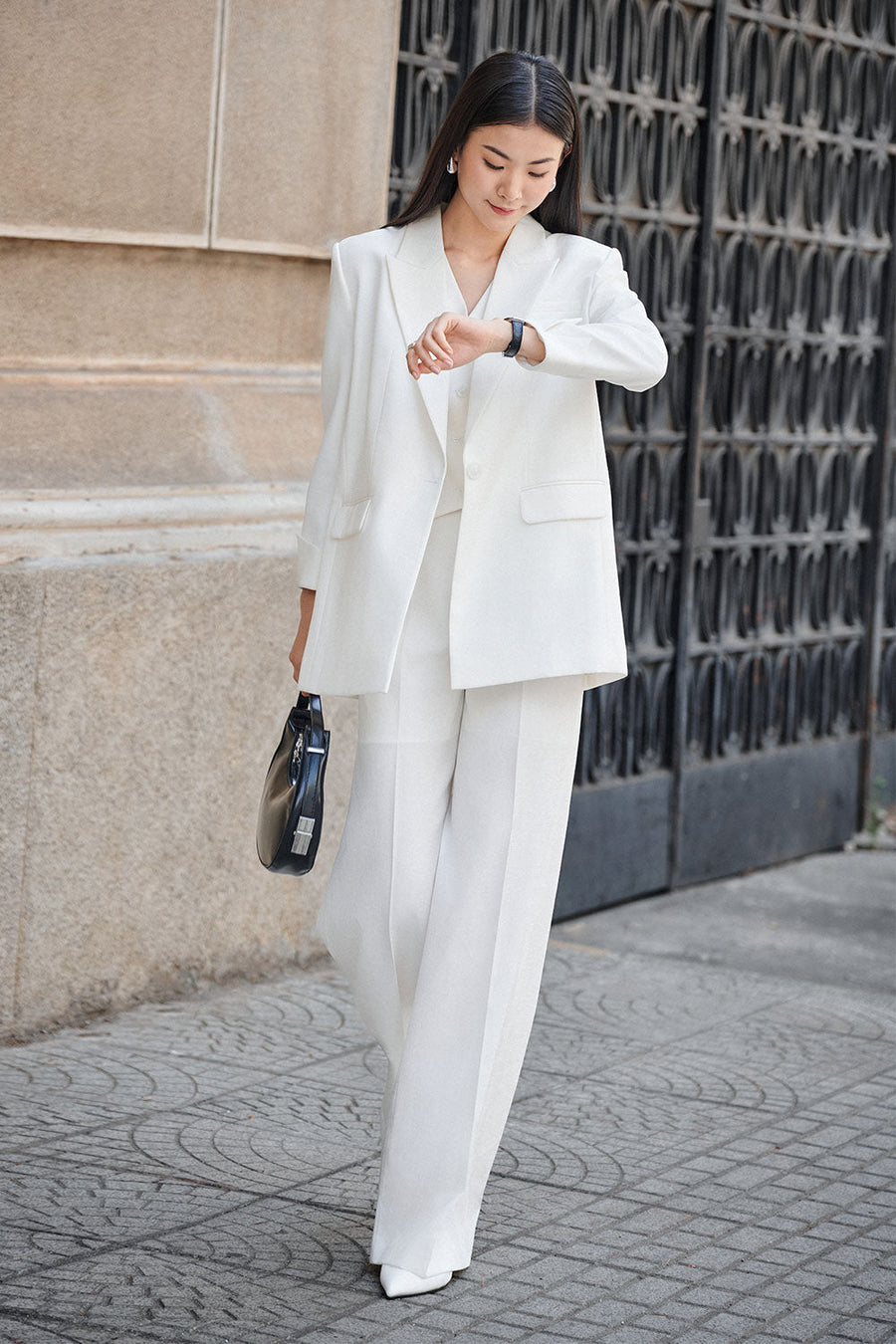 Tove Straight Single Breasted Twinkle Taffeta Blazer 6
