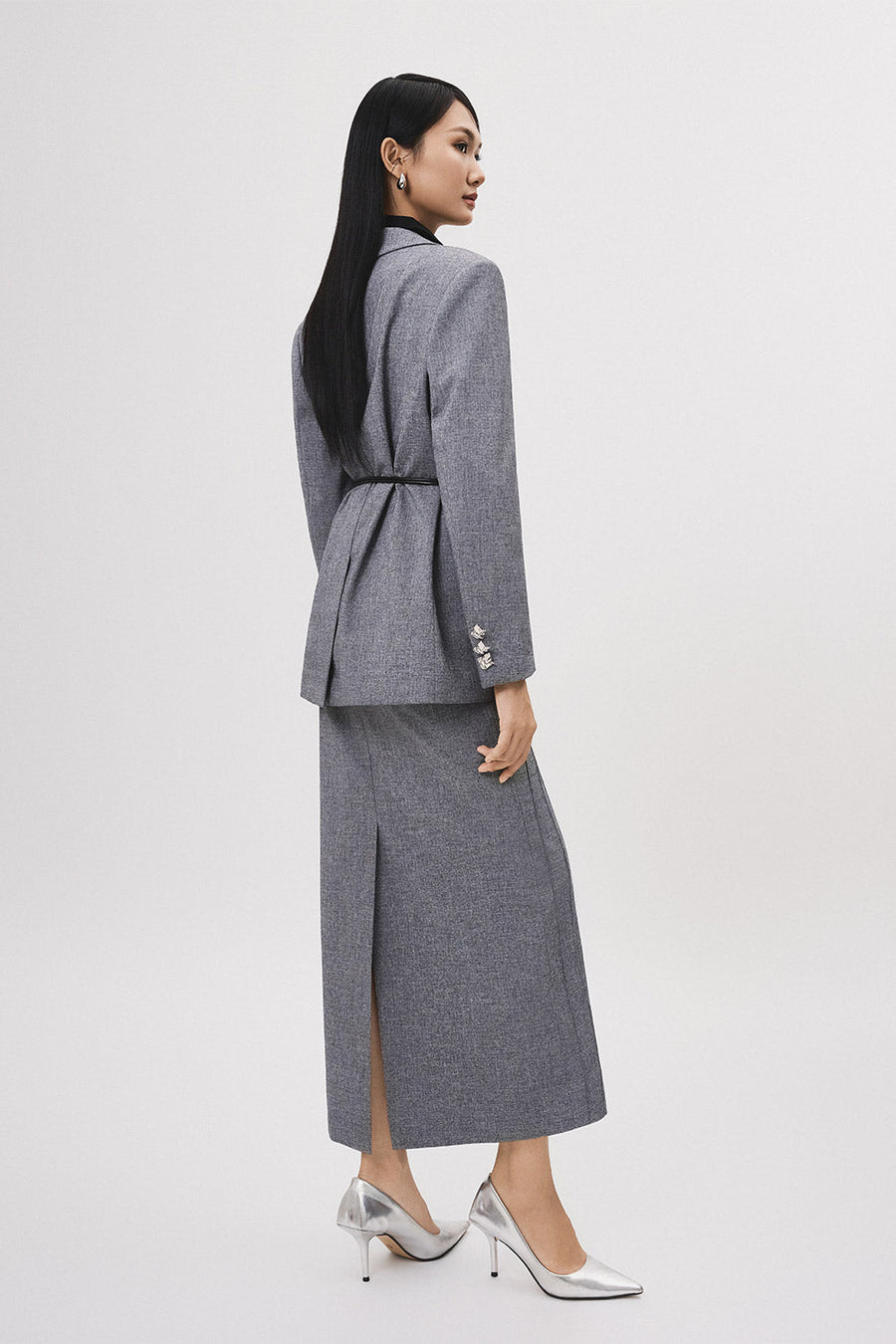 Tinh Straight Notch Lapel Polyester Blazer 6