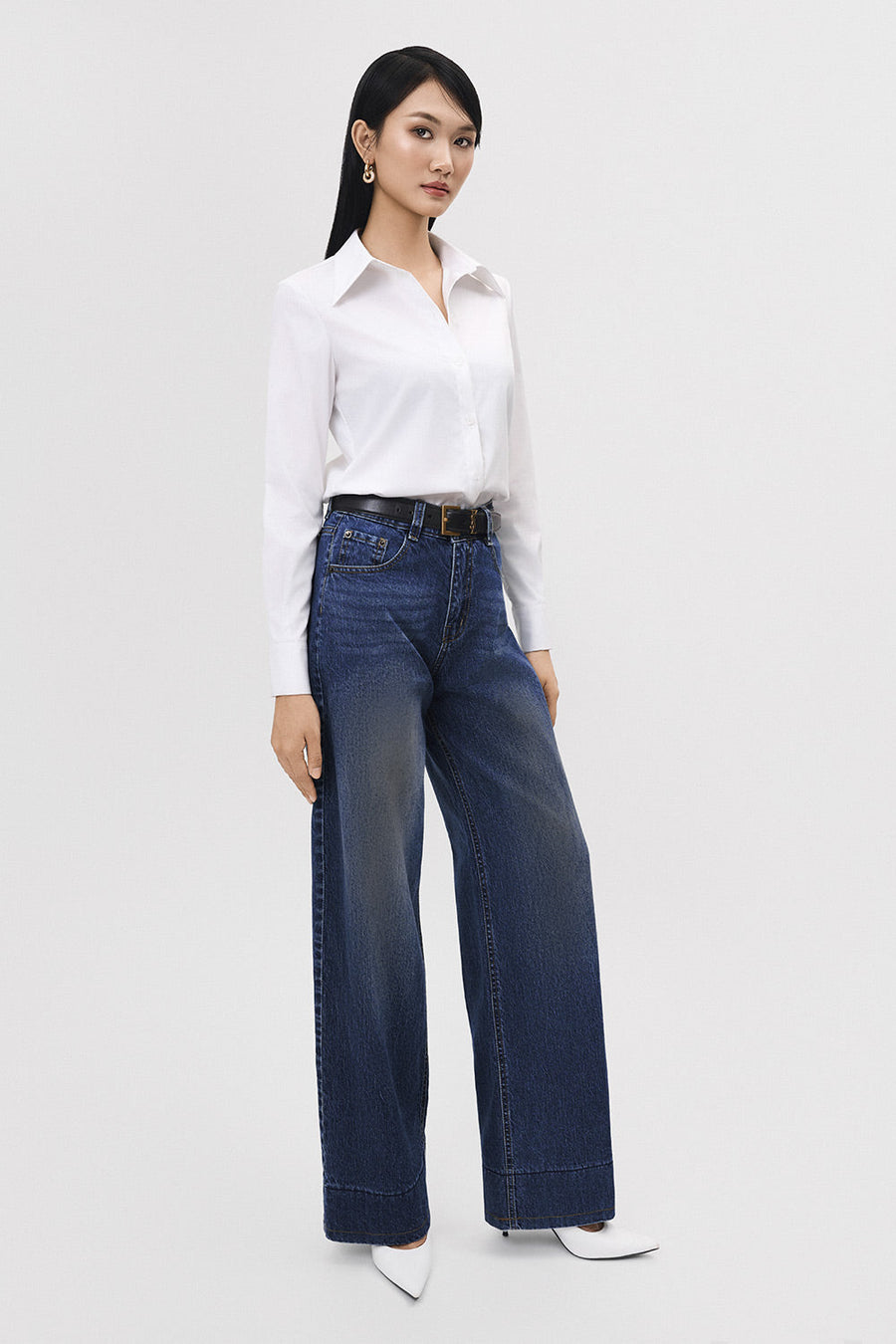 Nhip Straight Single Breasted Twill Shirt 4