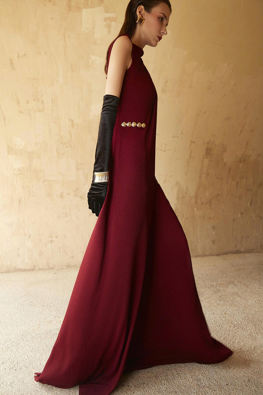Walton High Neck Button Maxi Dress 5